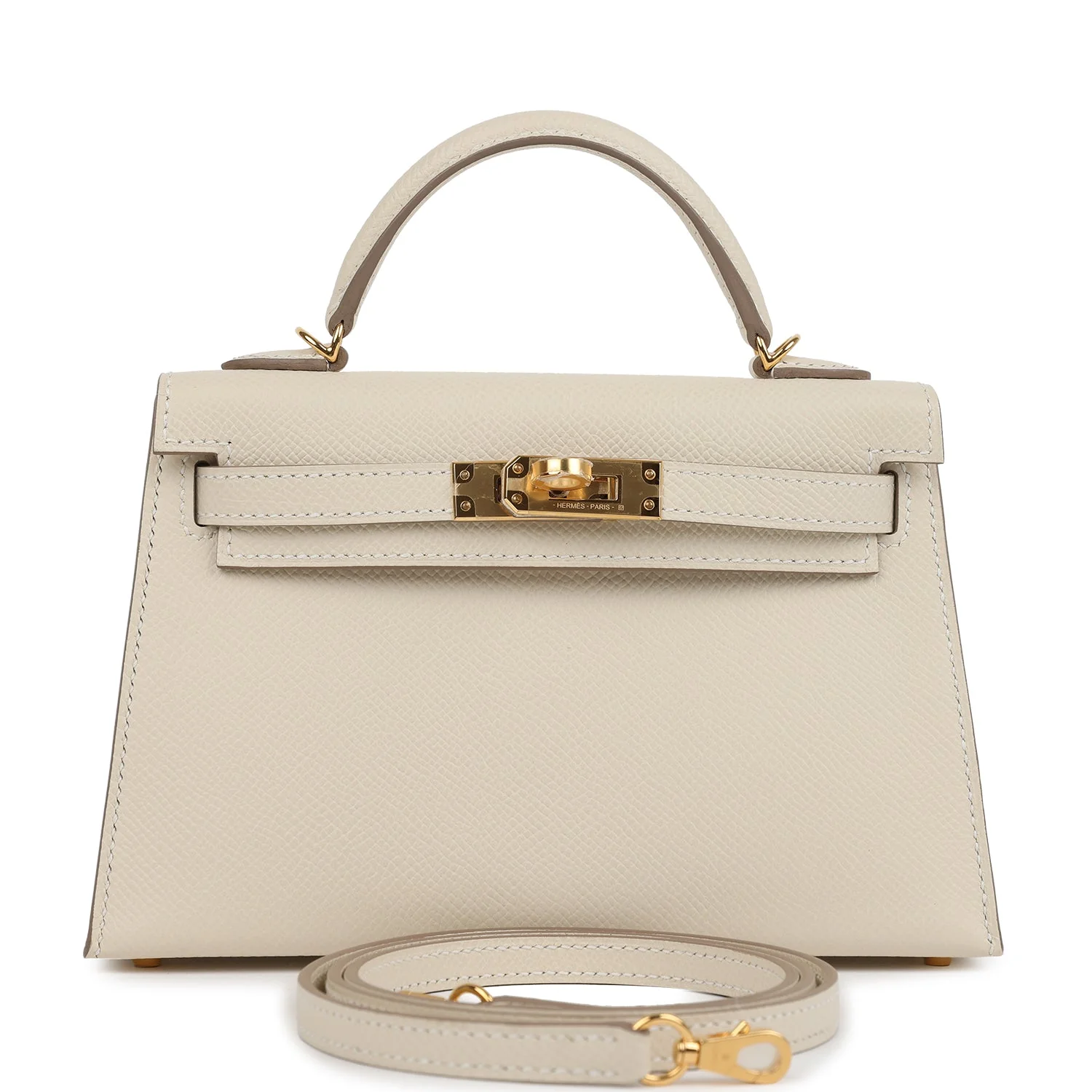 Hermes Kelly Sellier 20 Craie Epsom Gold Hardware