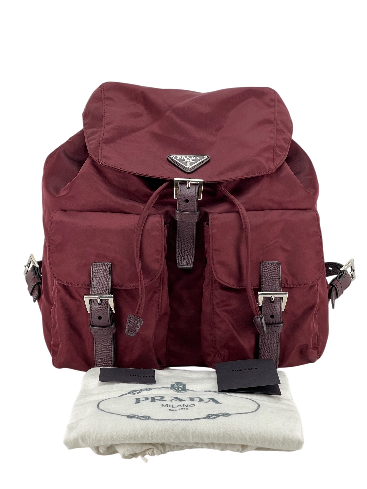 PRADA - Red Re-Nylon Backbag Medium