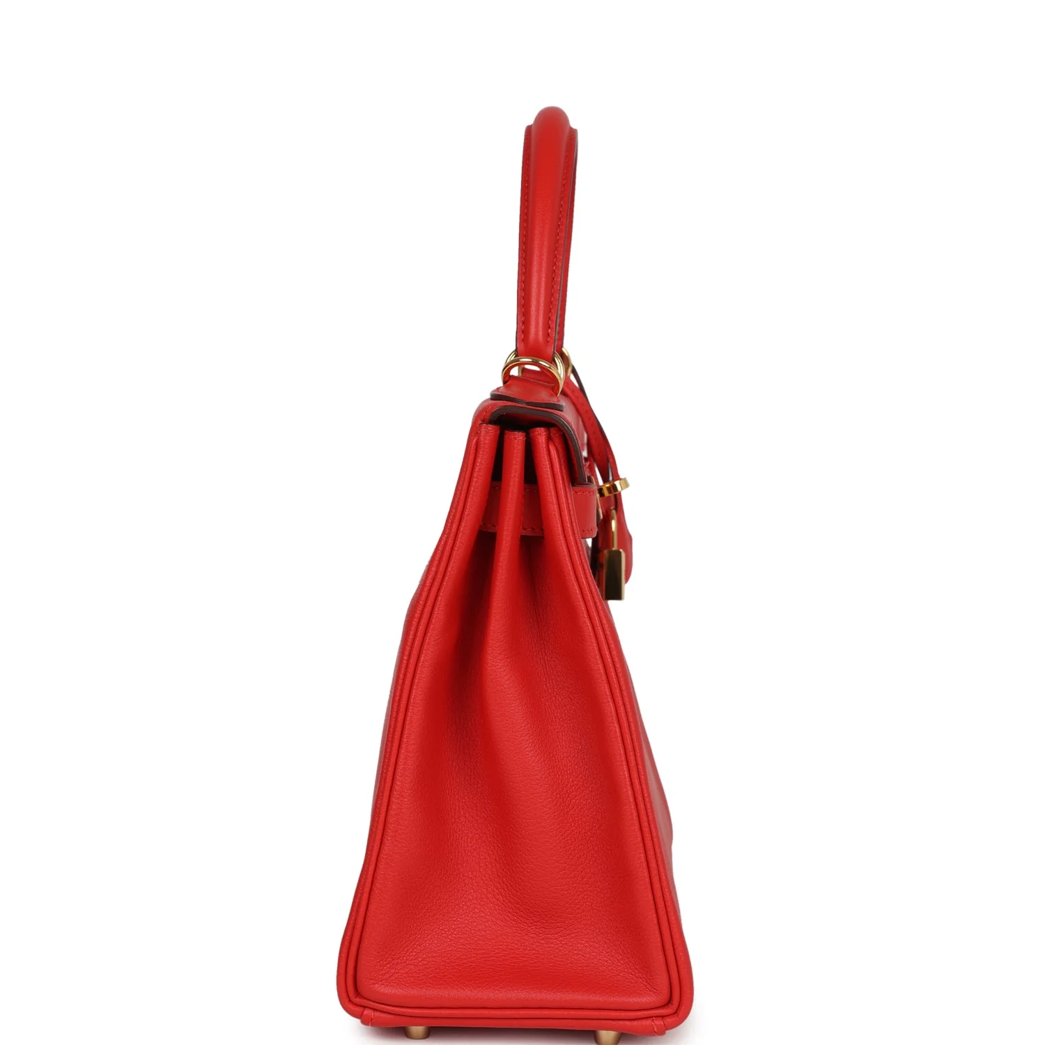 Pre-owned Hermes Kelly Retourne 28 Rouge Tomate Evercolor Gold Hardware