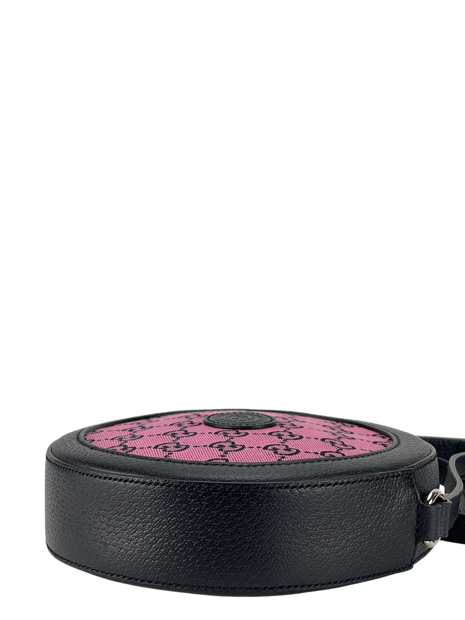 GUCCI - Ophidia round cloth crossbody bag Pink Black