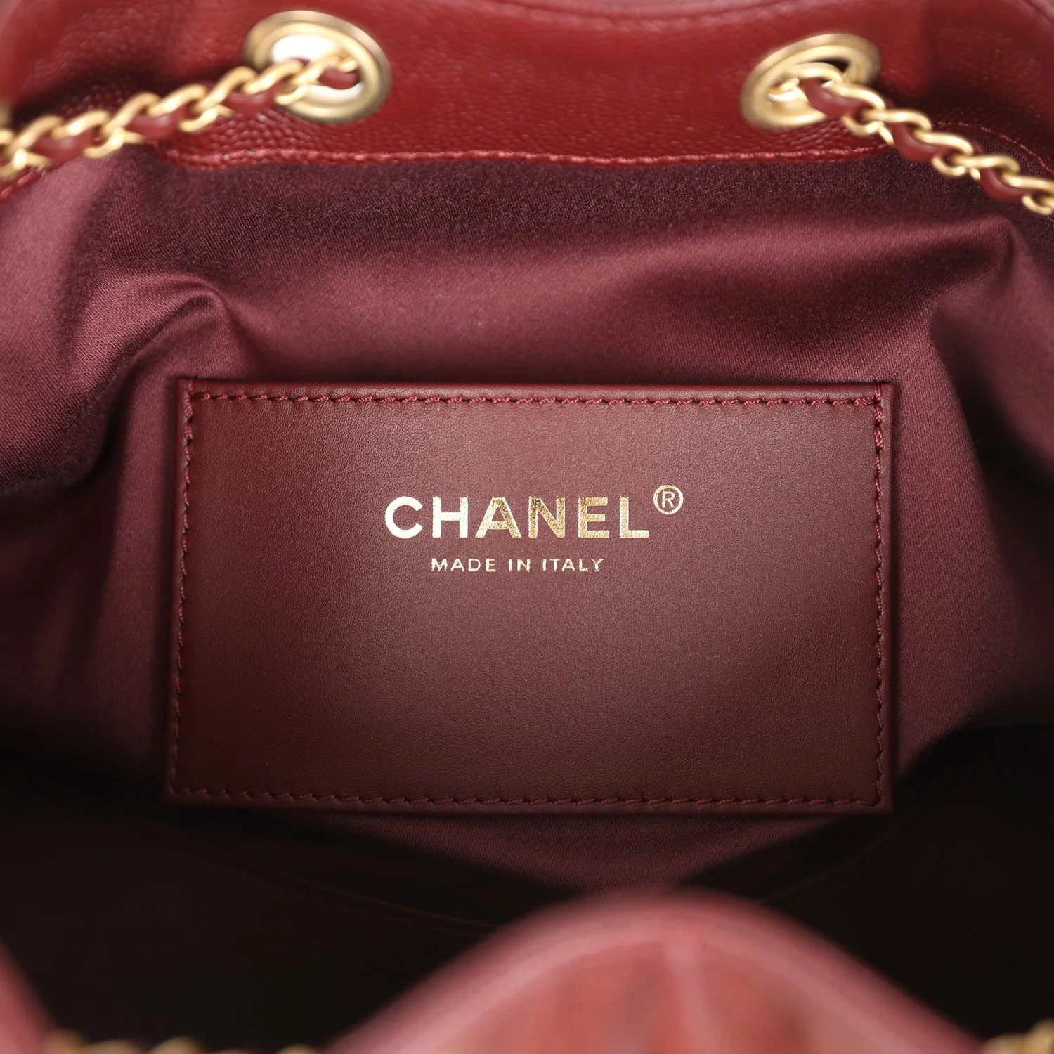 Chanel Small 25 Hobo Bag Burgundy Caviar Antique Gold Hardware