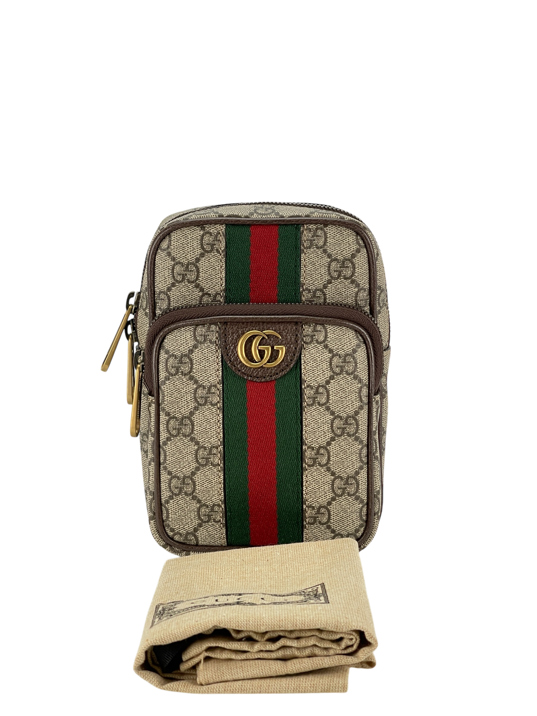 GUCCI -Ophidia GG Supreme Canvas Leather GG Small Mini Bag Sling Bag