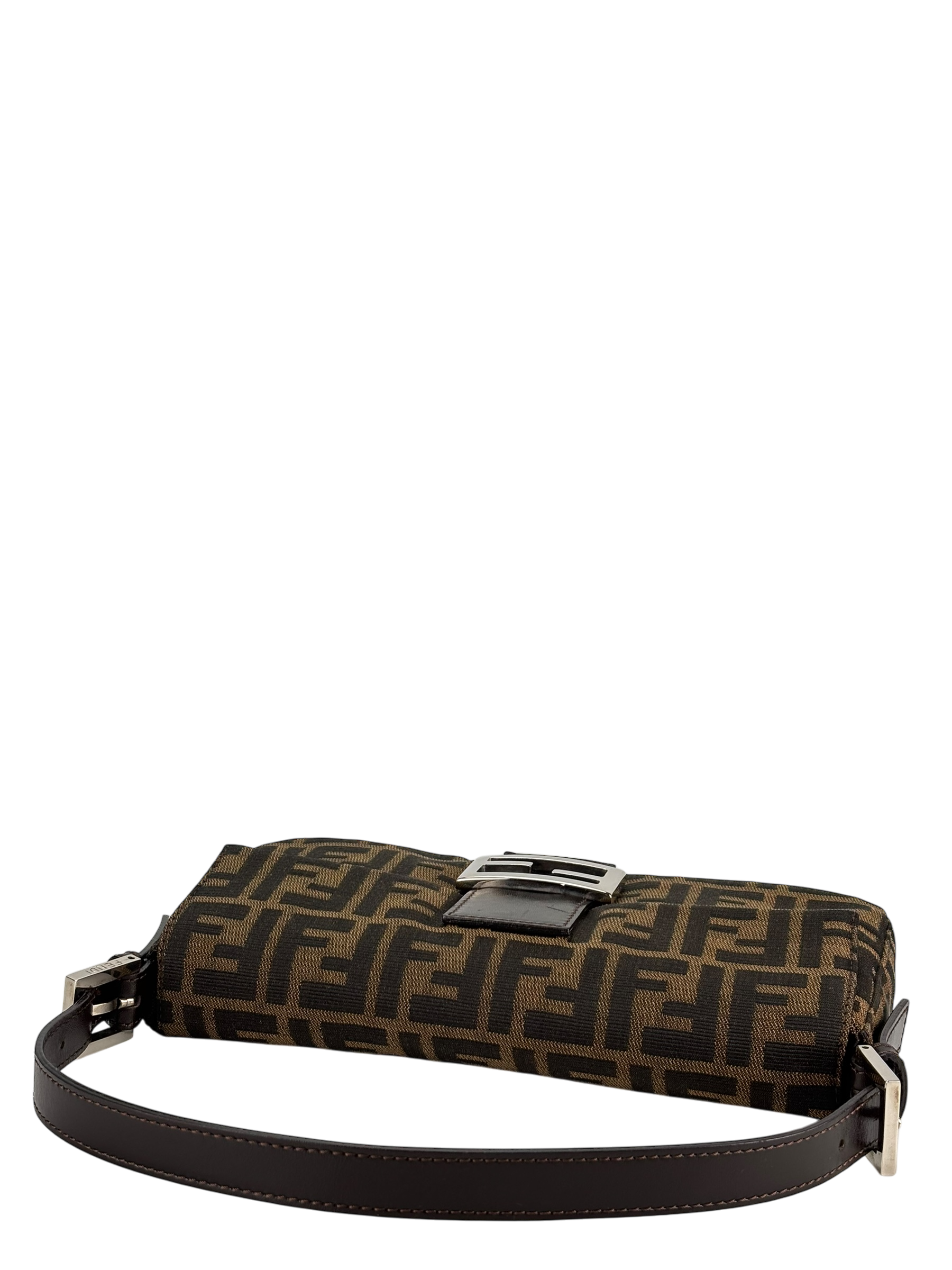 FENDI - Brown Zucca Baguette Shoulder Bag