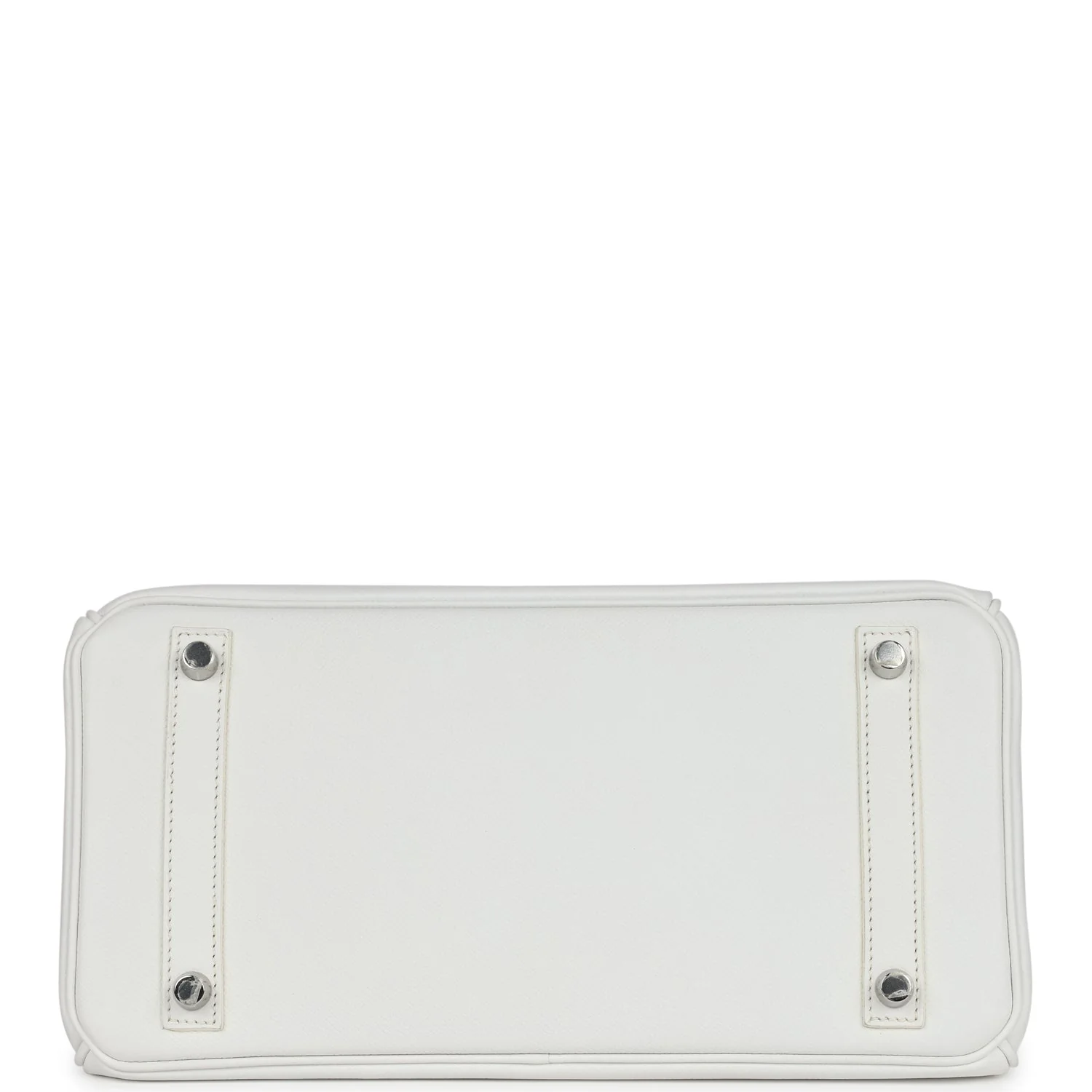 Pre-owned Hermes Birkin 30 White Epsom Palladium Hardware