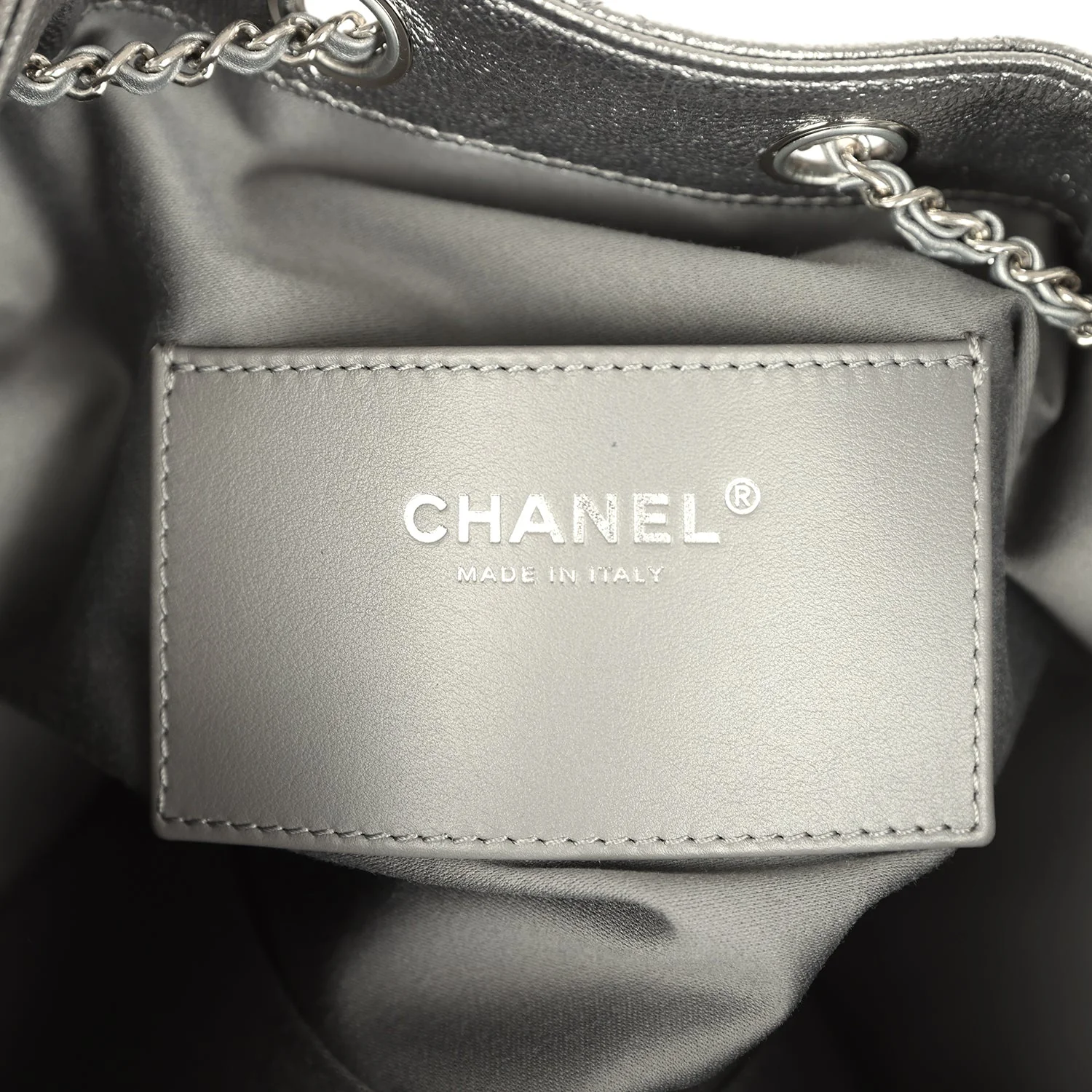 Chanel Small 25 Hobo Bag Metallic Anthracite Caviar Silver Hardware