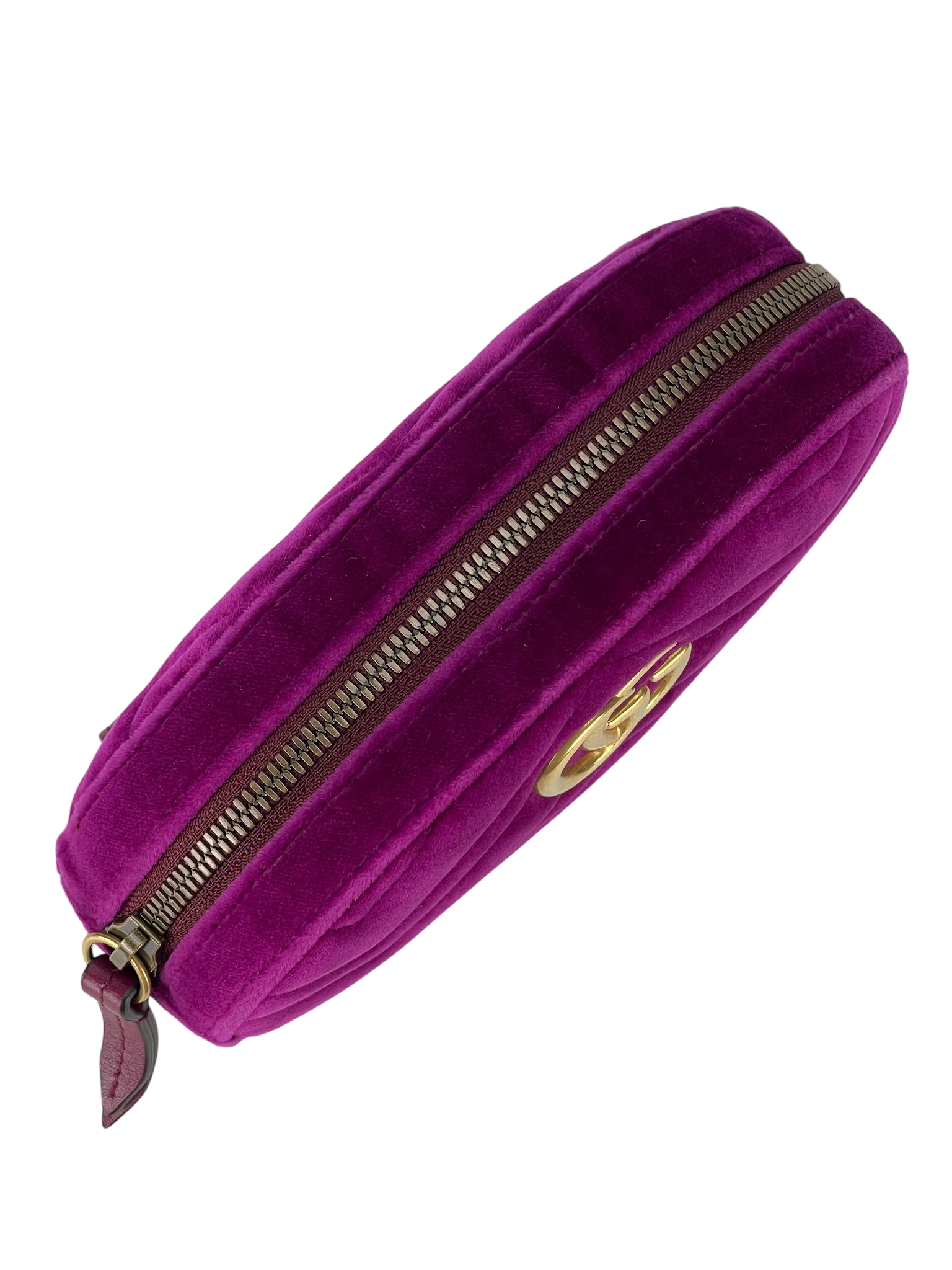 GUCCI - GG Marmont Matelasse Velvet Belt Bag Violet