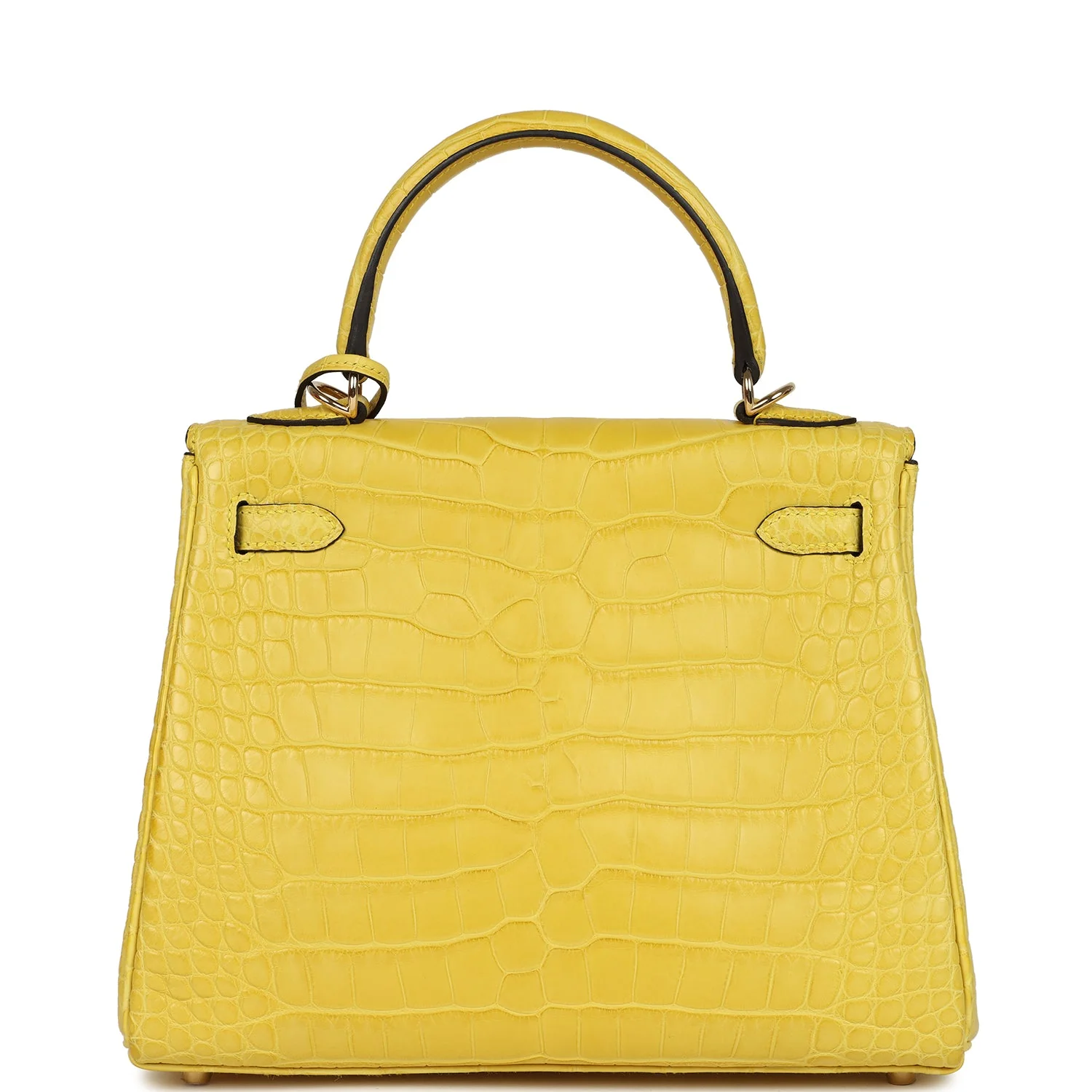 Hermes Kelly Retourne 25 Mimosa Matte Alligator Permabrass Hardware