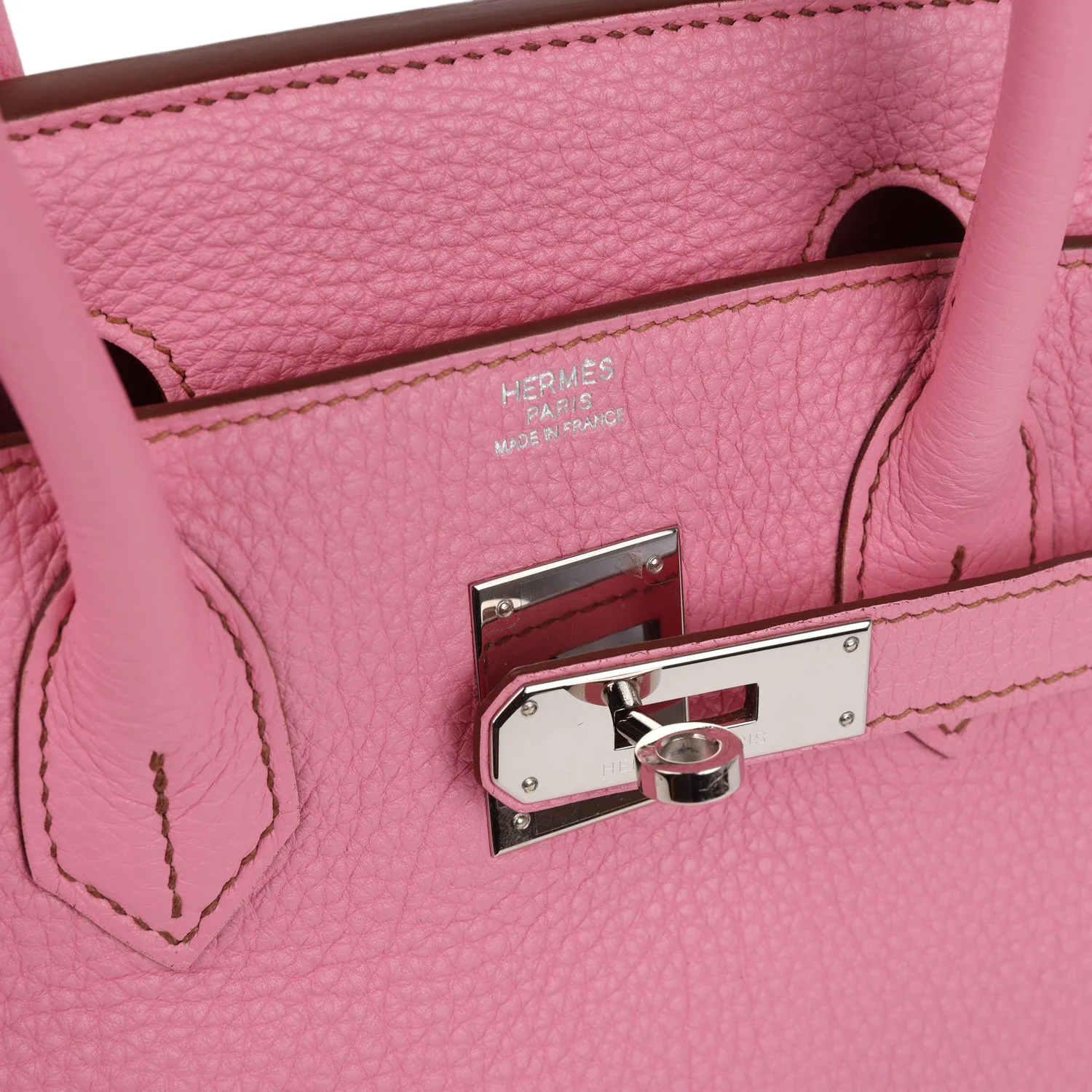 Pre-owned Hermes Birkin 30 Bubblegum Togo Palladium Hardware