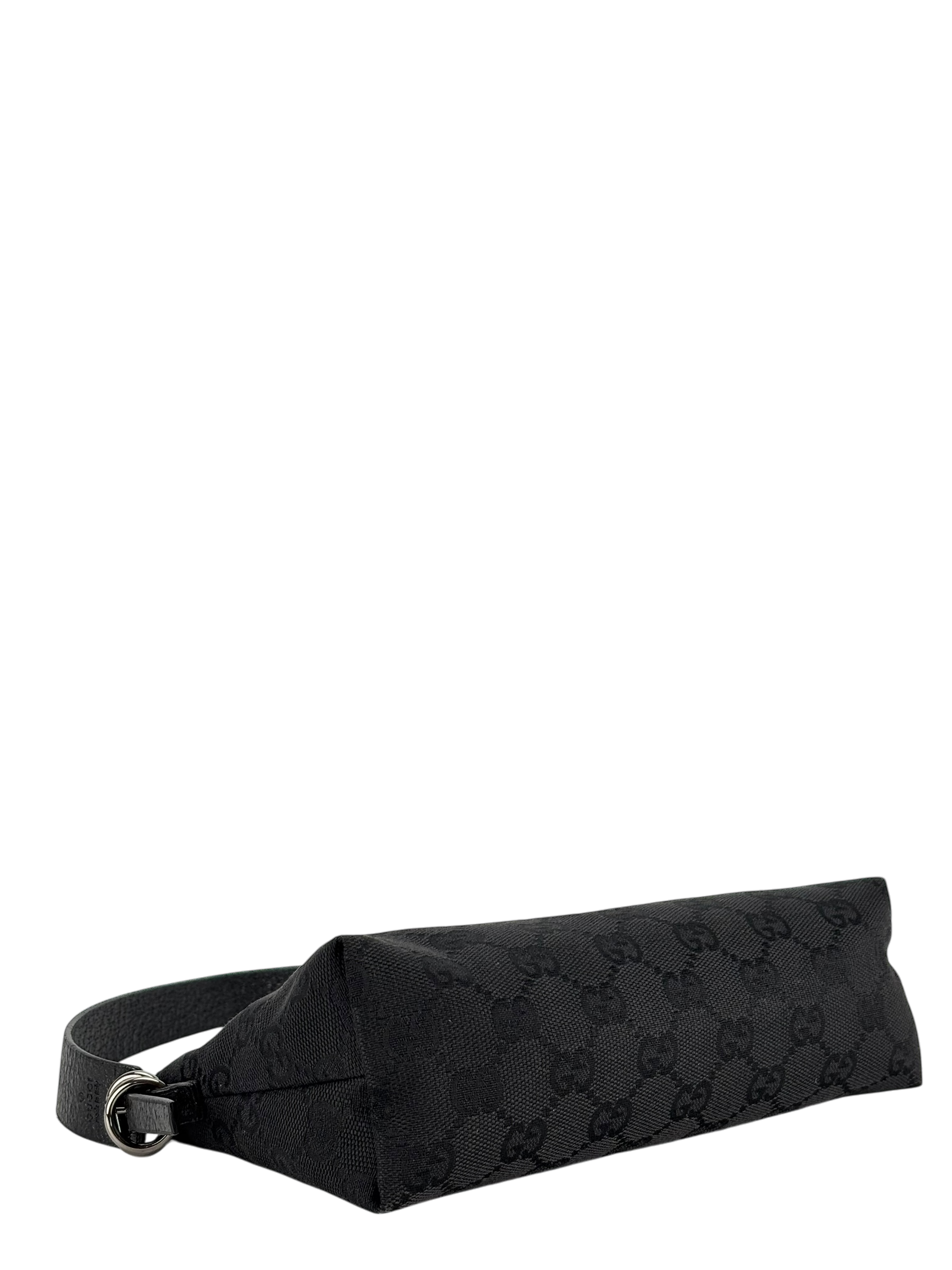 GUCCI - Black GG Canvas Shoulder Bag