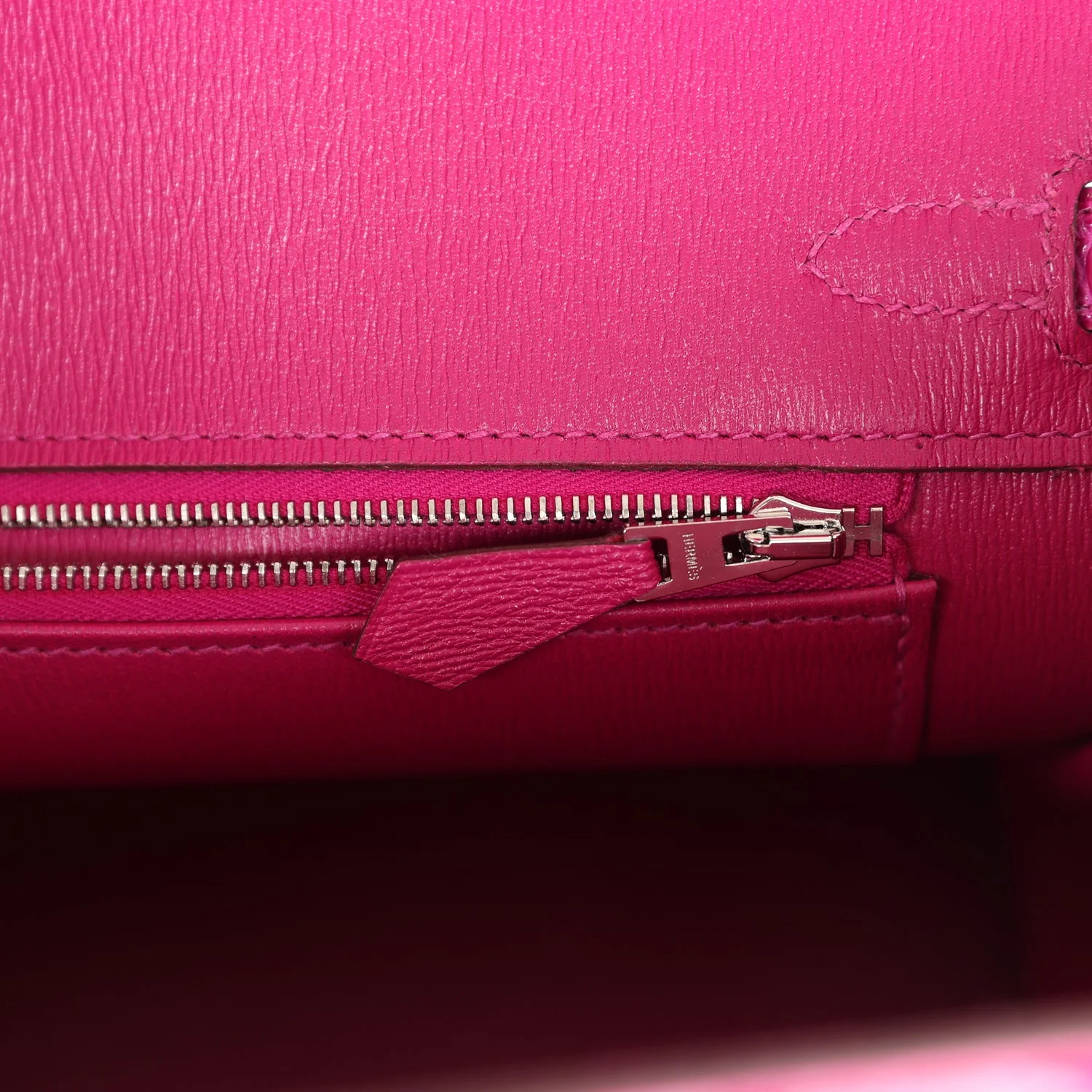 Hermes Birkin 25 Rose Scheherazade Shiny Porosus Crocodile Palladium Hardware