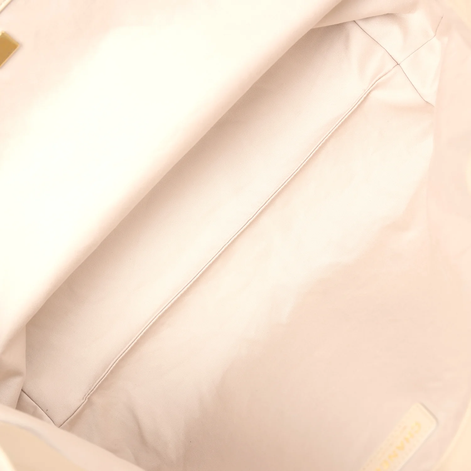 Chanel Maxi Coco Shopping Bag Beige Calfskin Antique Gold Hardware