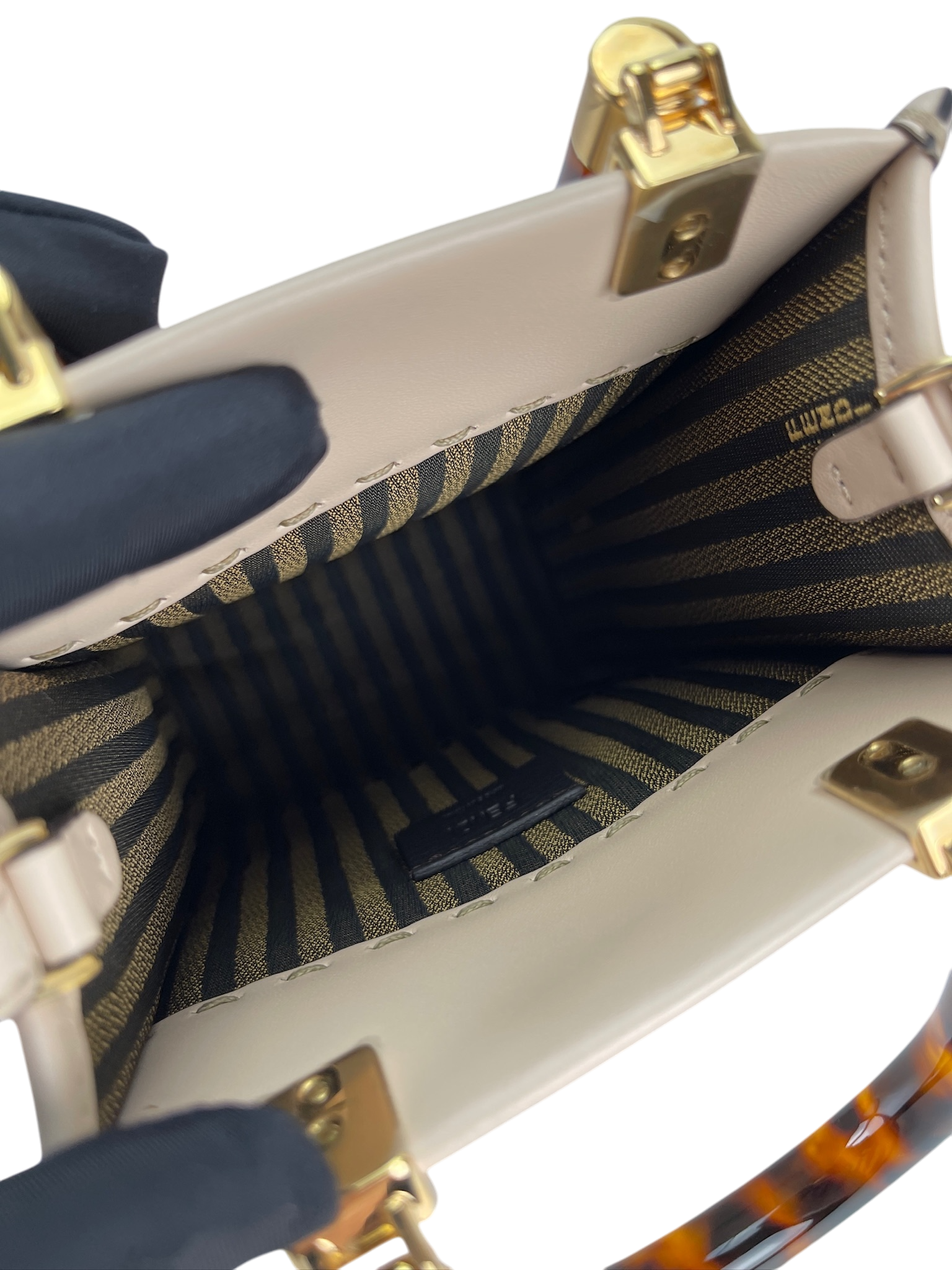 FENDI - Sunshine Logo Debossed Mini Tote Bag