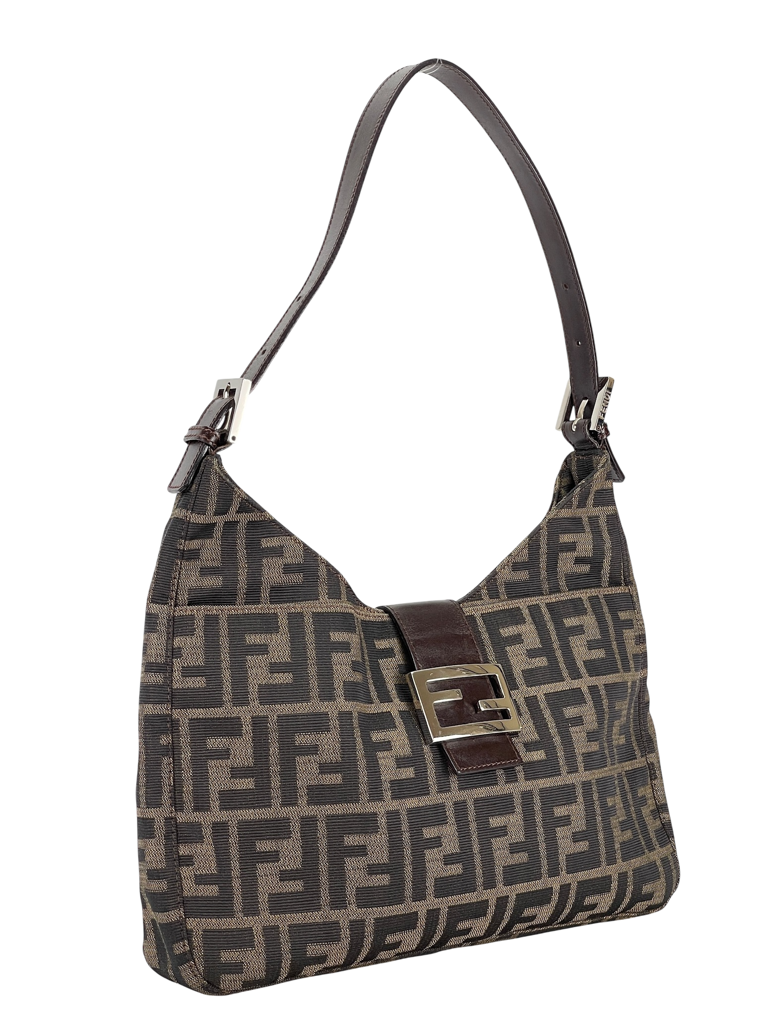 FENDI - Monogram Zucca Mamma Handbag Palladium Hardware