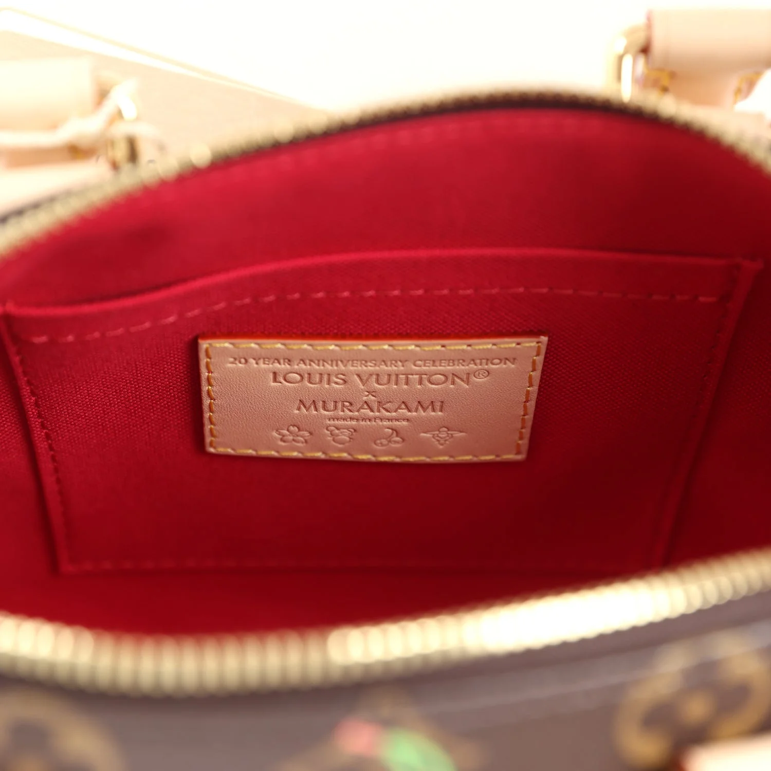 Louis Vuitton X Takashi Murakami Cerises Speedy Bandouliere 20 Bag Brown Cherry Monogram Gold Hardware