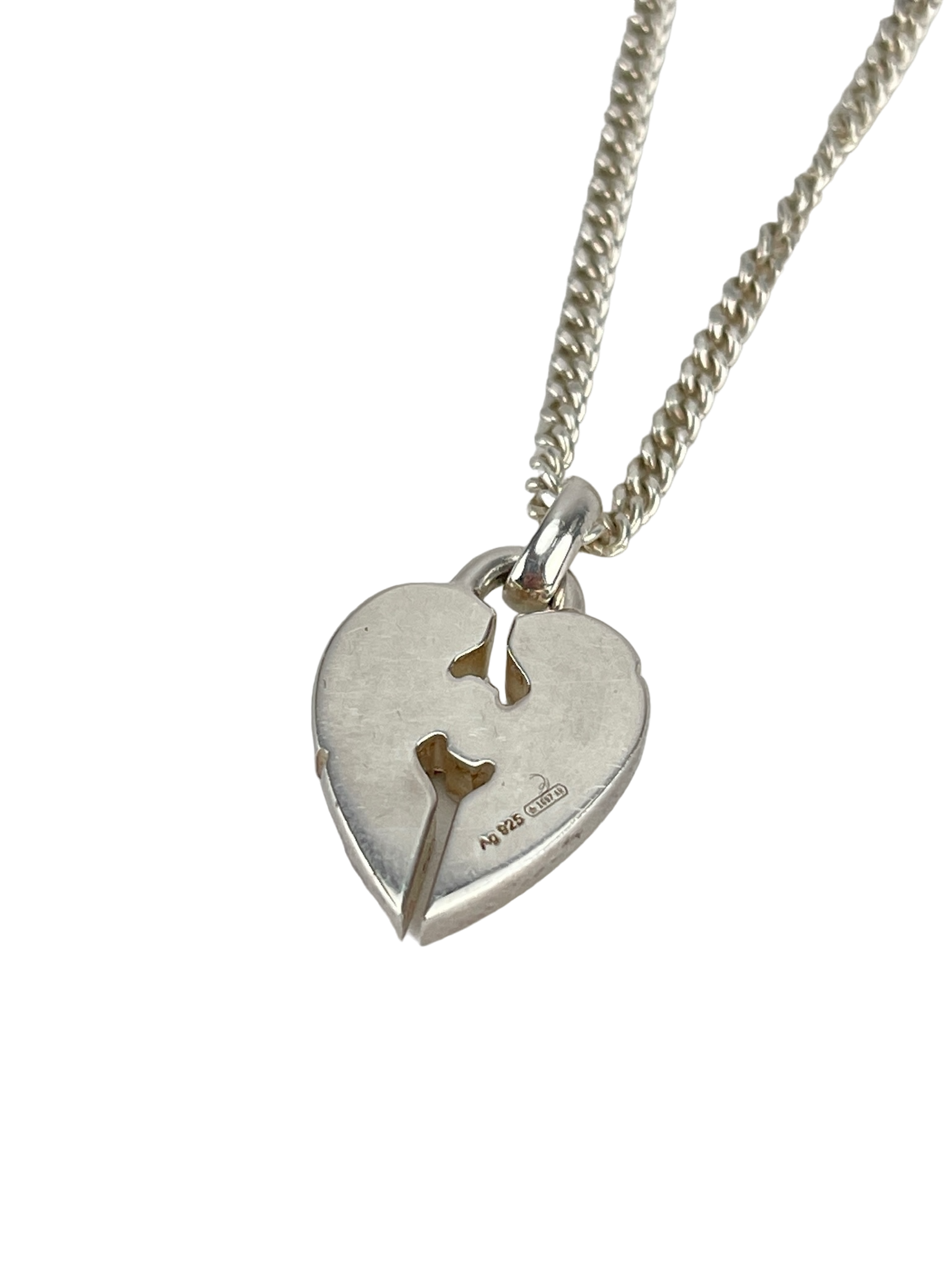 GUCCI - Knot Heart Silver Necklace