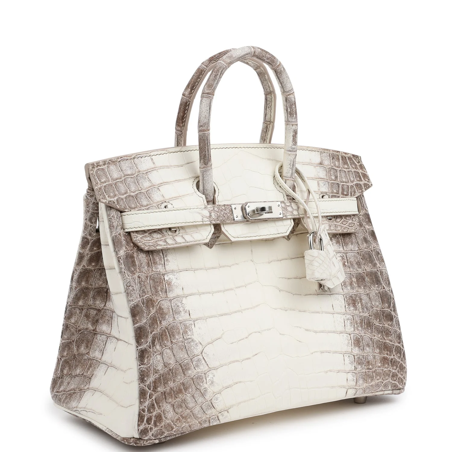 Hermes Birkin 25 Himalaya Niloticus Crocodile Palladium Hardware