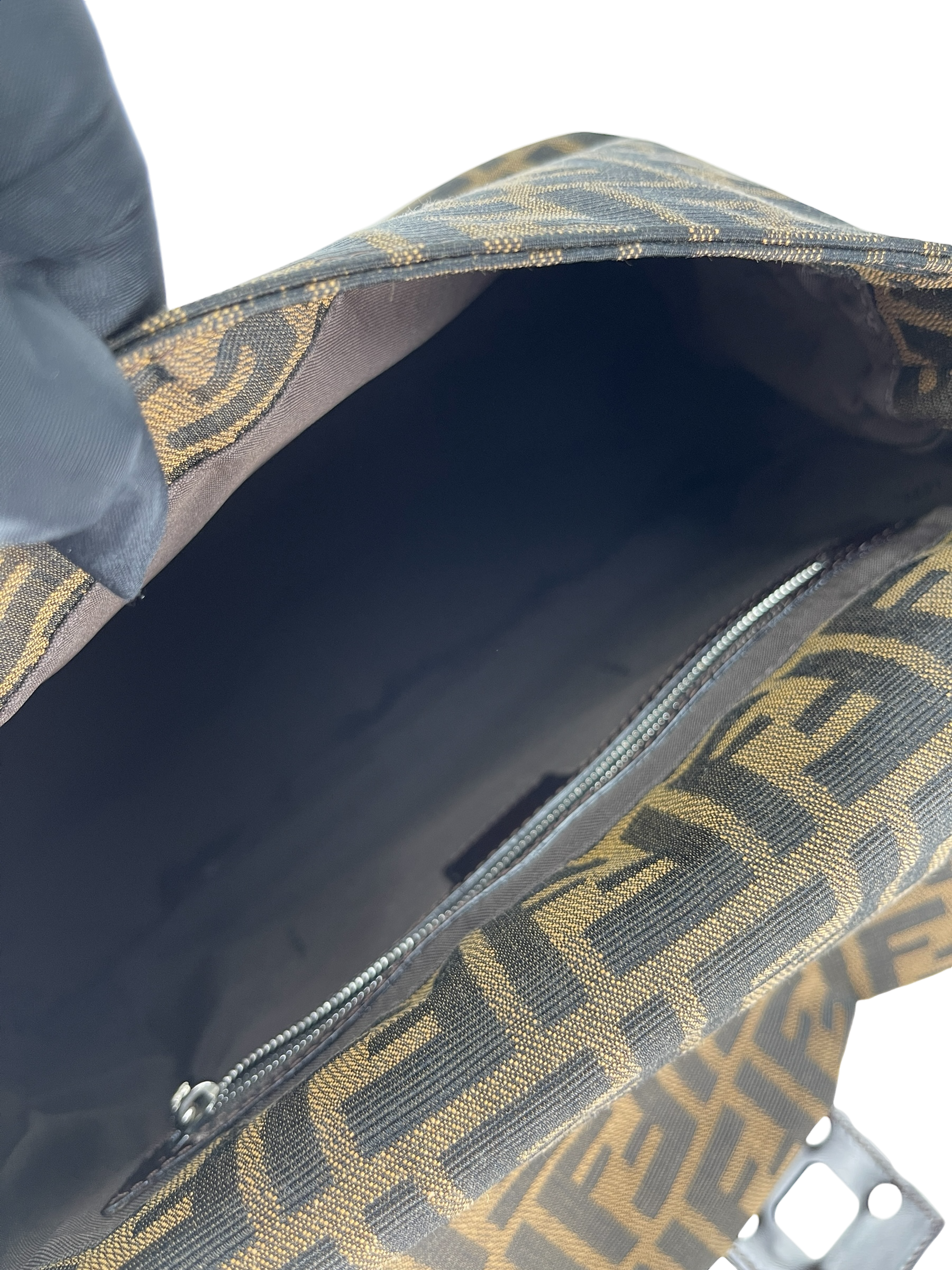 FENDI - Brown Zucca Mamma Baguette Handbag Silver Hardware