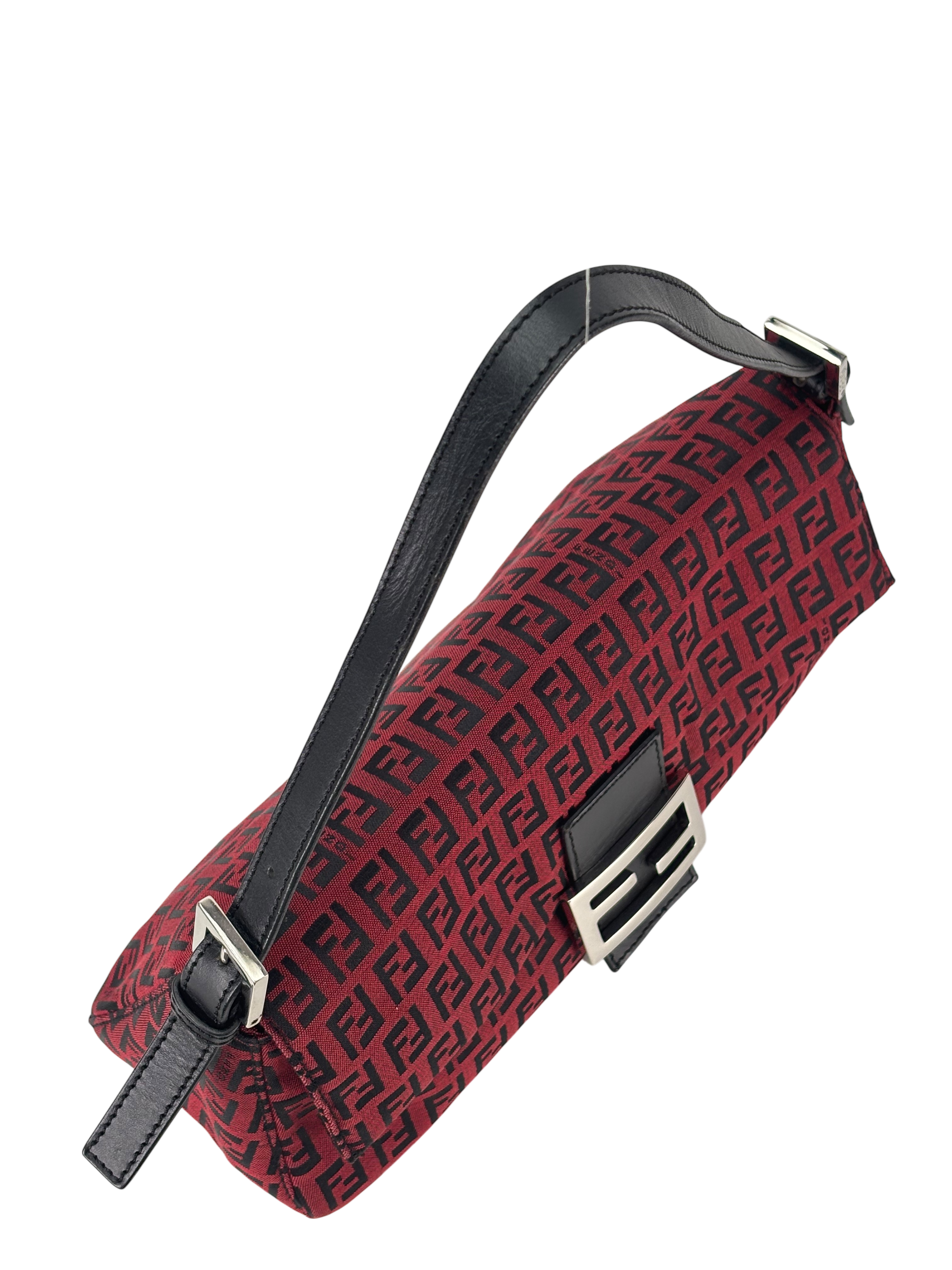 FENDI - Red Small Zucchino Baguette Bag