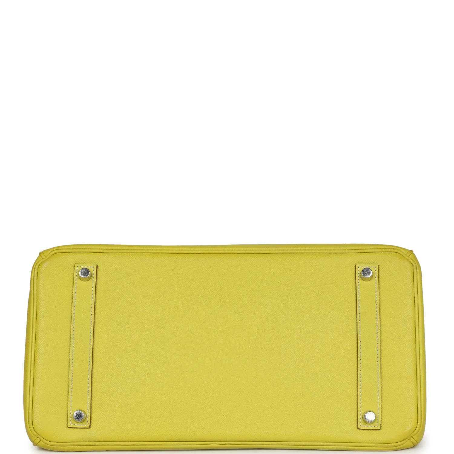 Pre-owned Hermes Birkin 35 Lime Candy Epsom Palladium Hardware