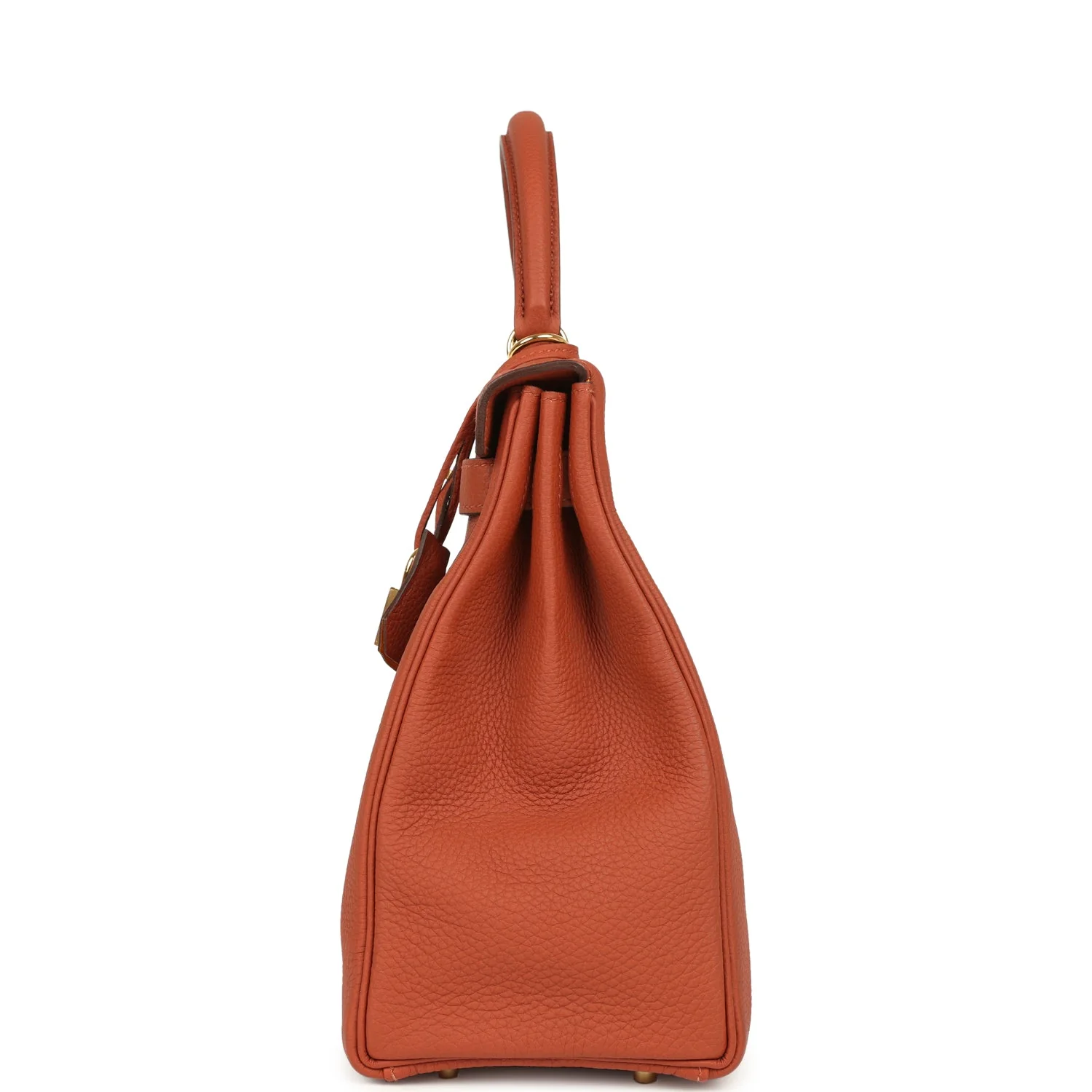 Pre-owned Hermes Special Order (HSS) Kelly Retourne 32 Cuivre Verso Togo Gold Hardware