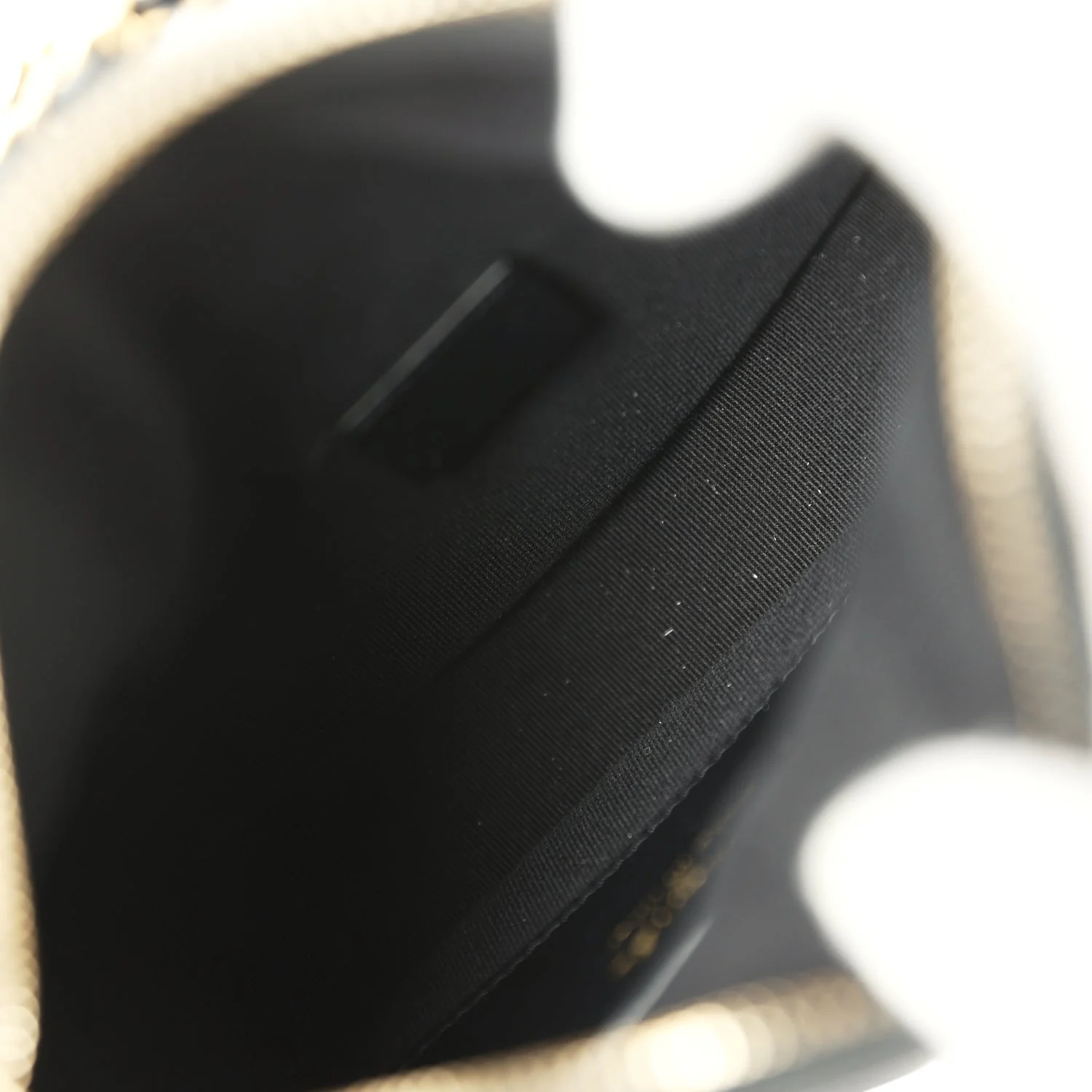 Chanel Mini Round Hobo Pouch Bag Black Shiny Caviar Mixed Metal Hardware