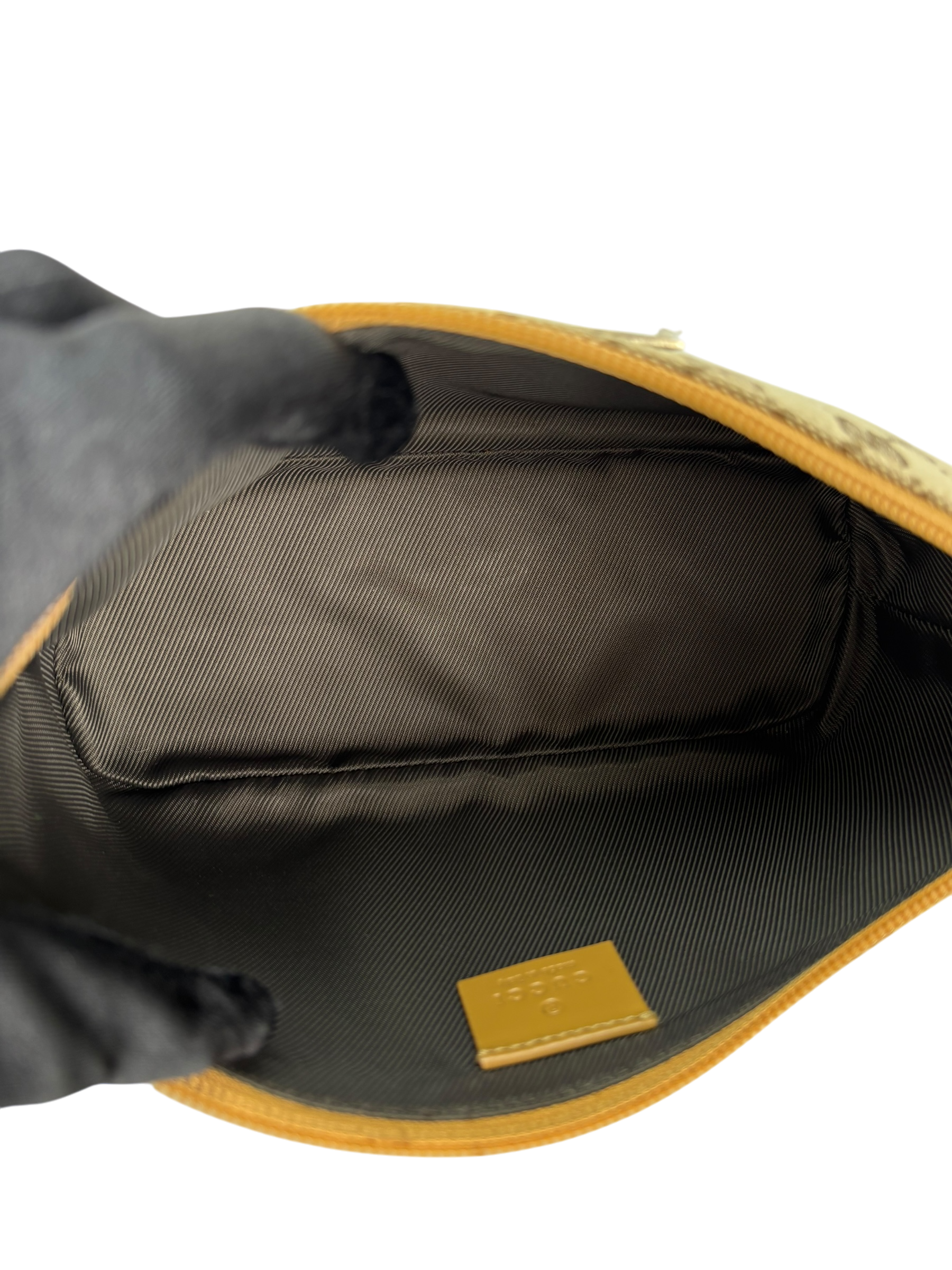 GUCCI - Beige Ophidia Canvas Accessory Pouch Handbag