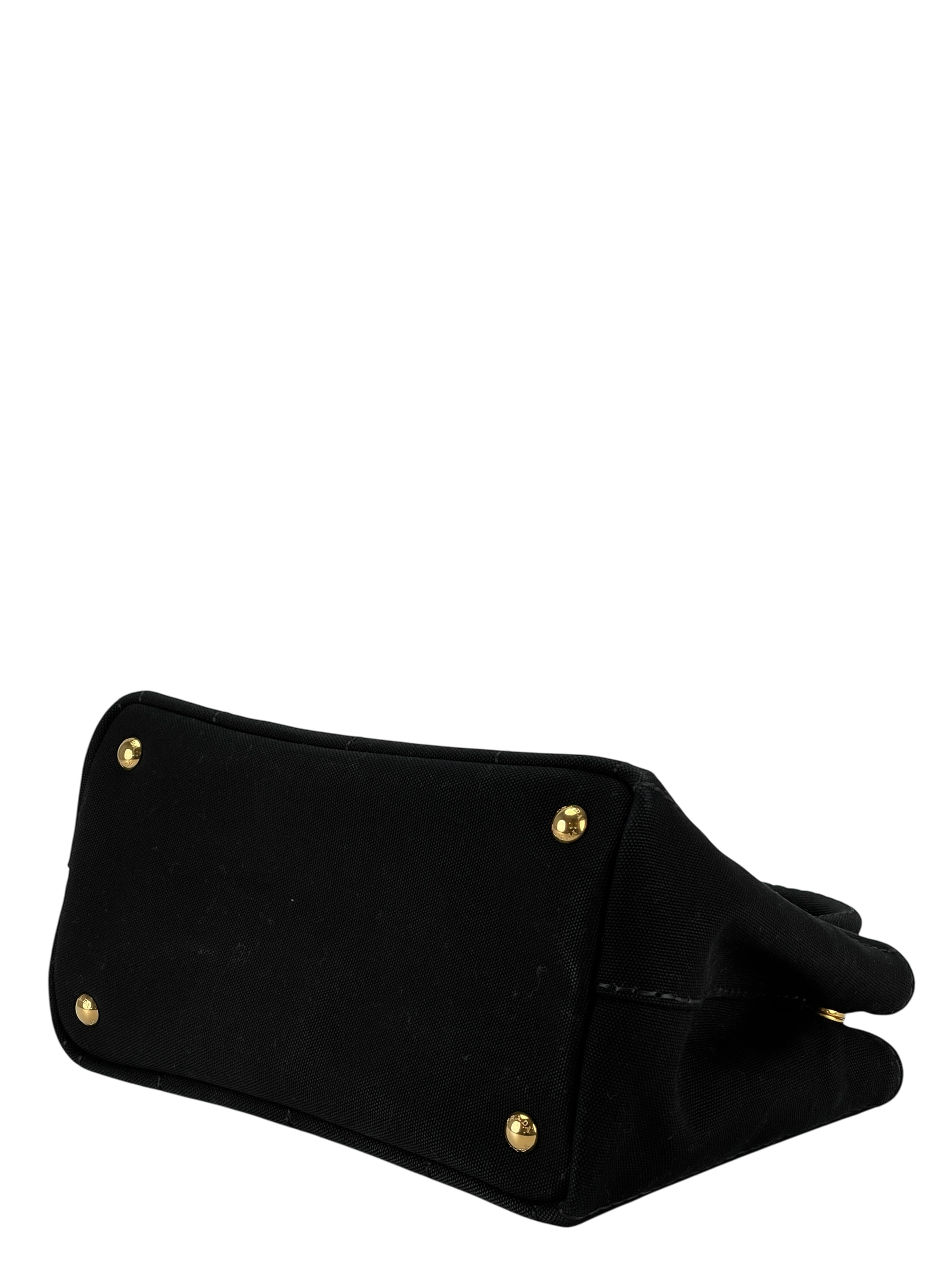 PRADA - Black Canvas Canapa Tote Bag