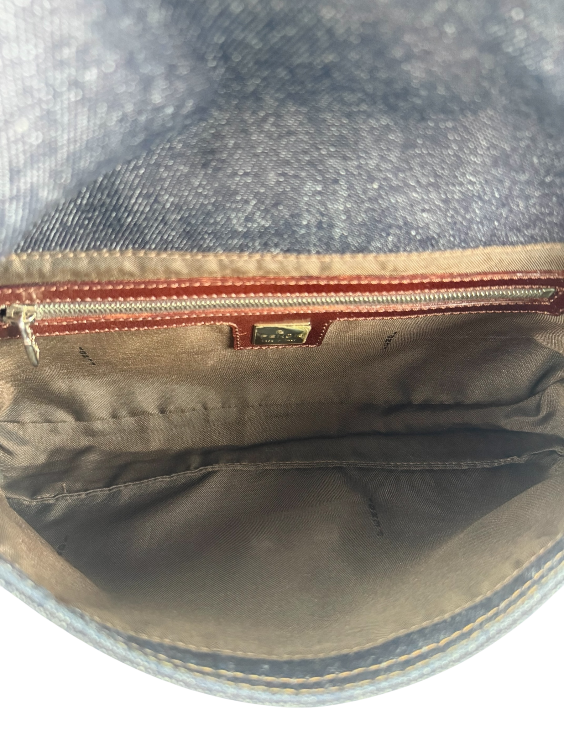 FENDI - Dark Denim Baguette Bag Silver Hardware