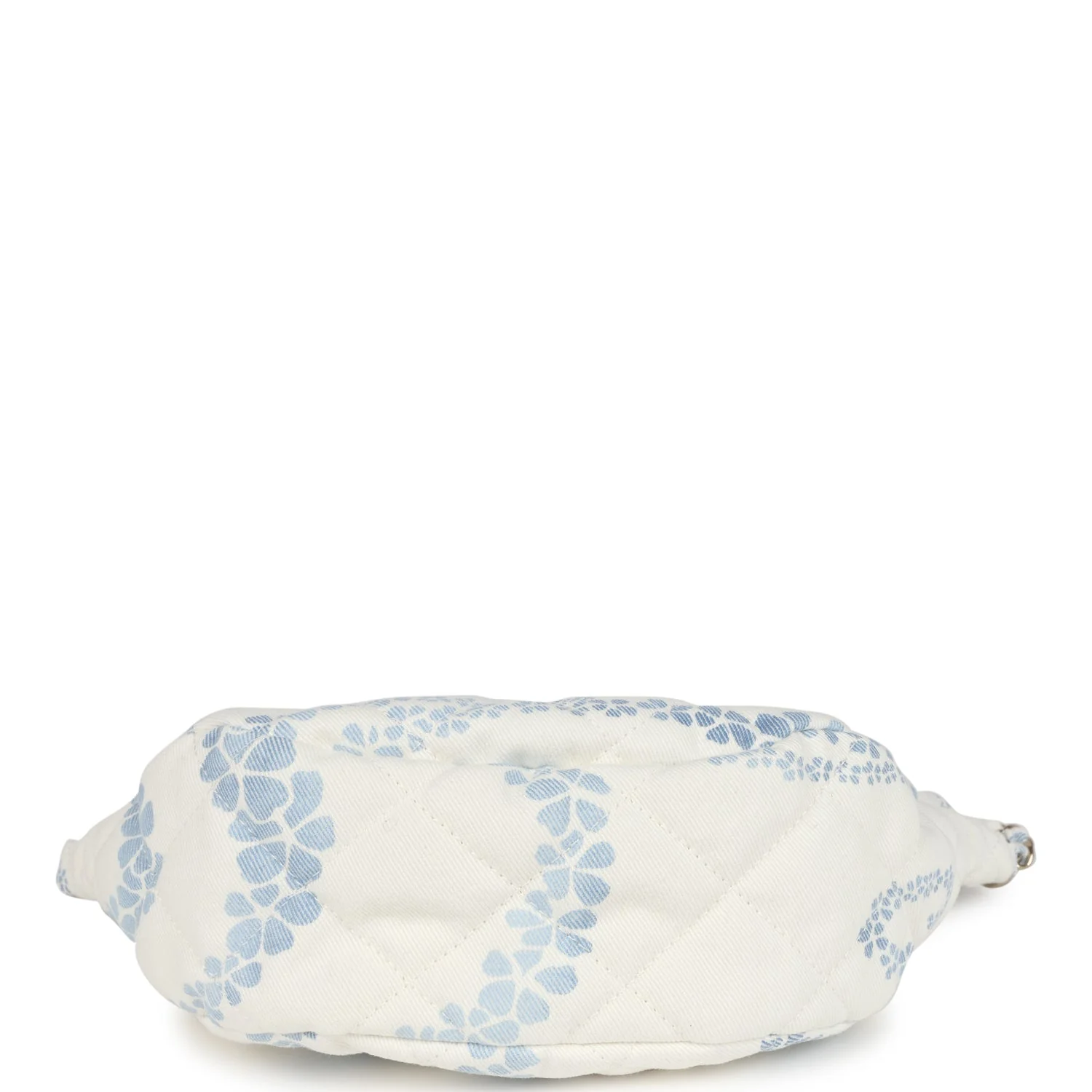 Chanel Large Coco Beach Hobo Bag in White and Blue Denim Light Gold Hardware