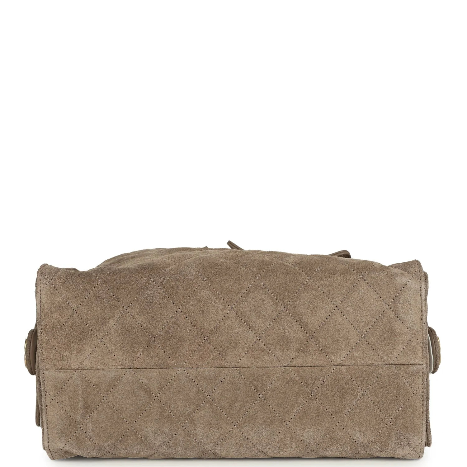 Chanel Medium 25 Hobo Bag Dark Grey Suede Antique Gold Hardware