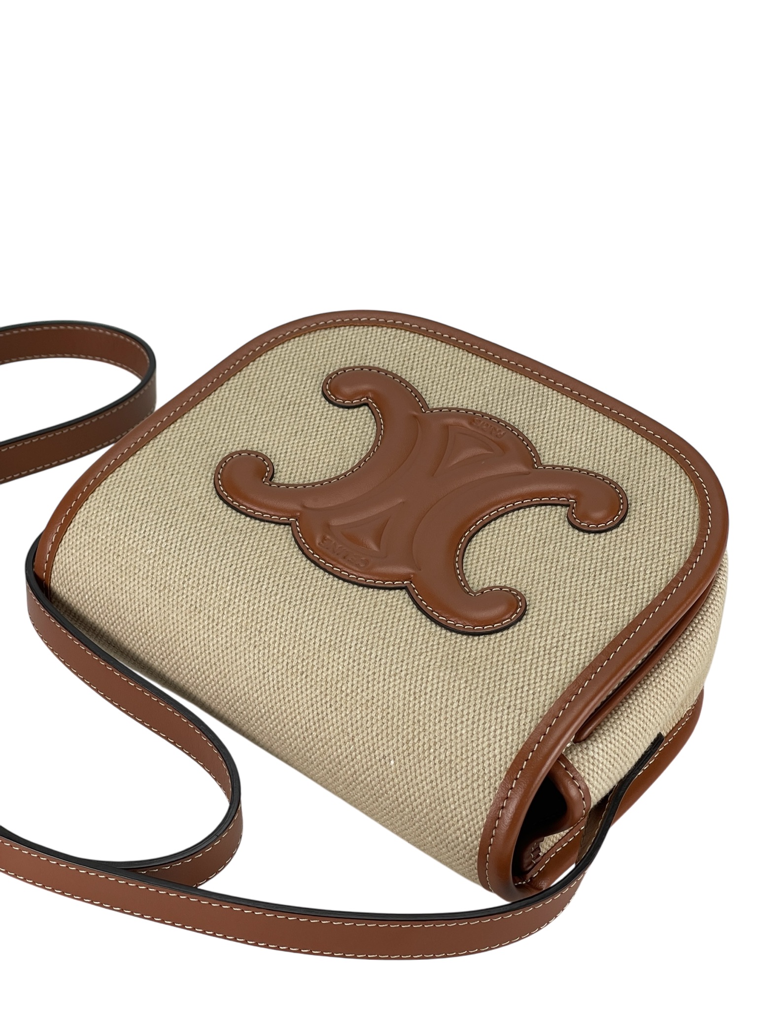 CELINE - Mini Besace Triomphe Shoulder Bag Beige