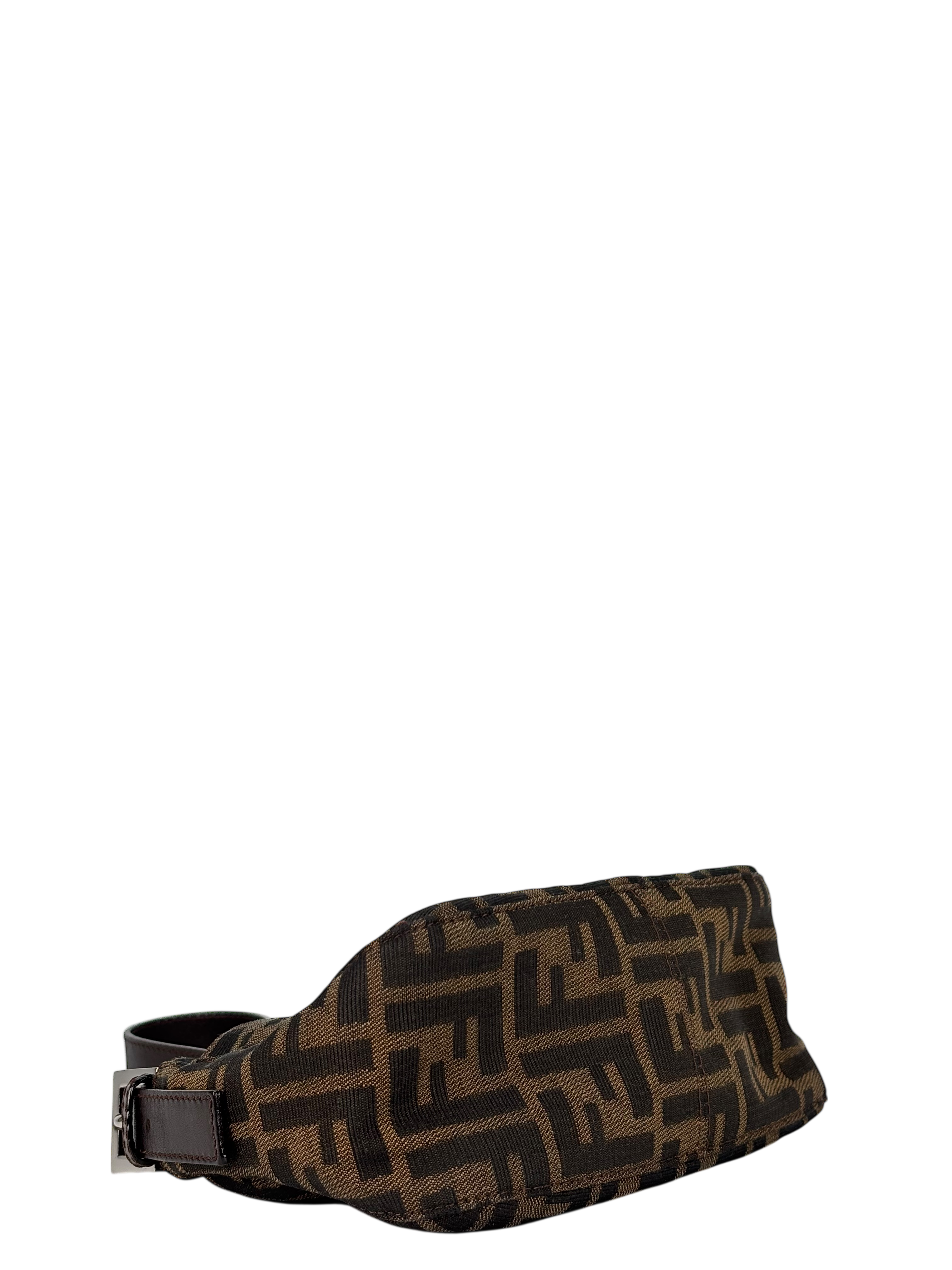 FENDI - Brown Zucca Mini Mamma Baguette Shoulder Bag