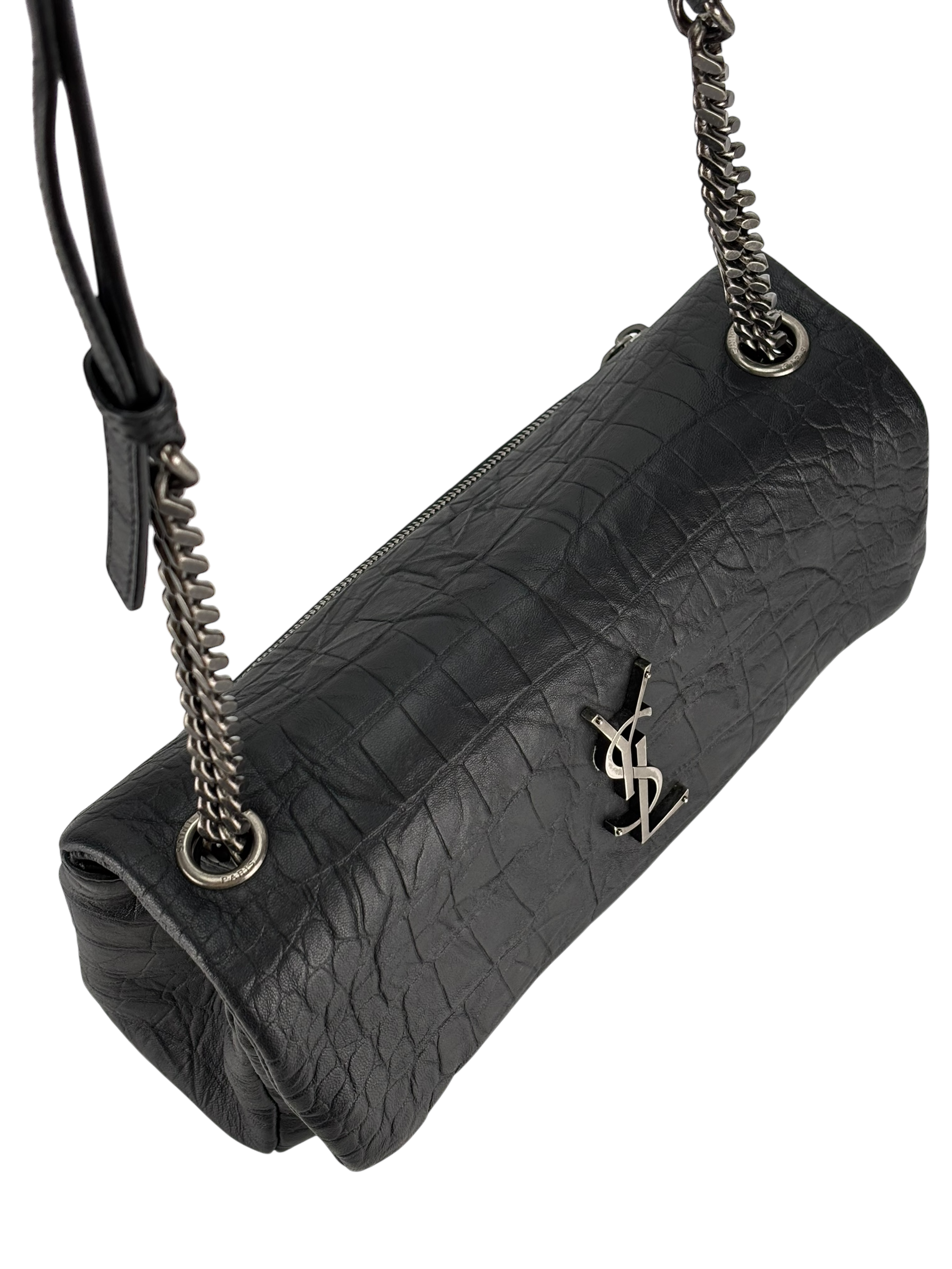 SAINT LAURENT - Black Monogram West Hollywood Shoulder Bag