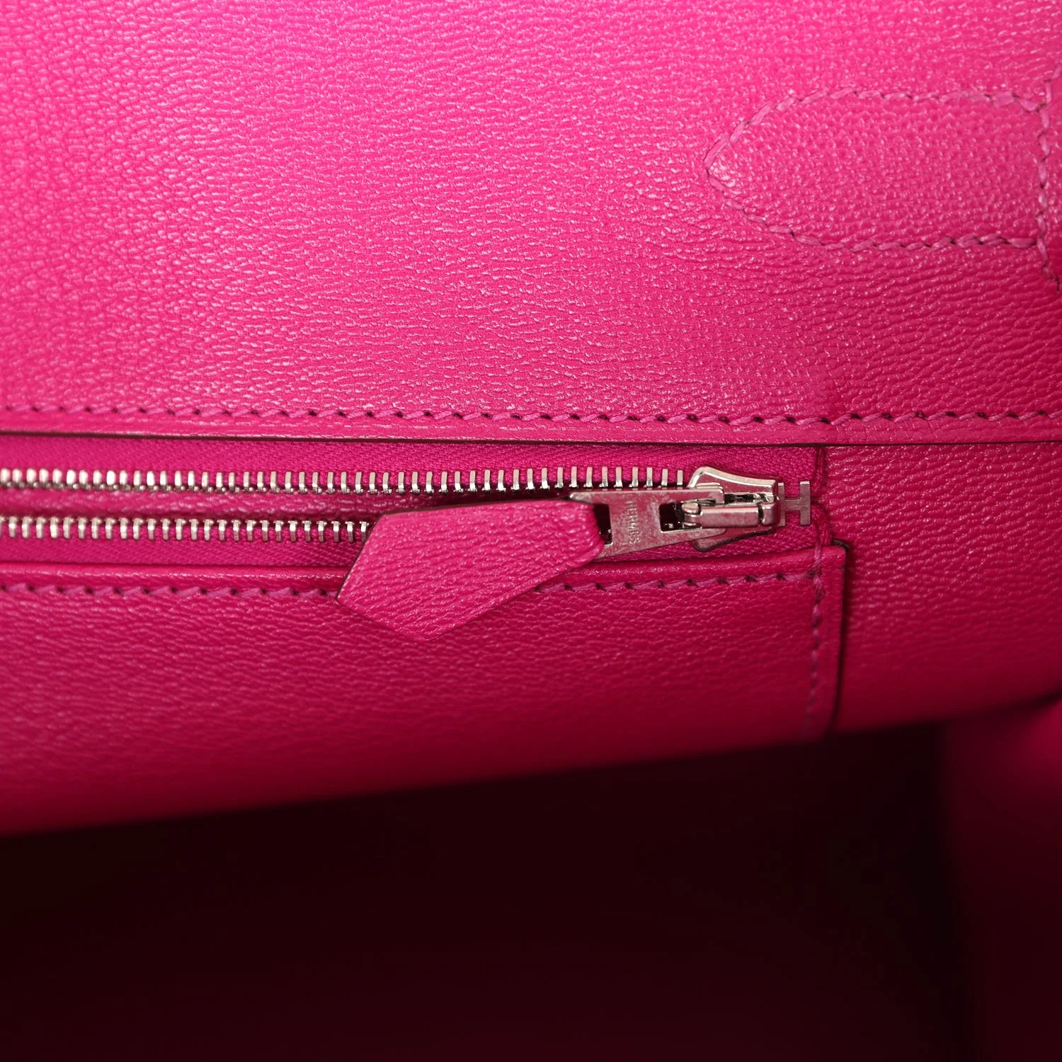 Pre-owned Hermes Birkin 35 Rose Scheherazade Shiny Porosus Crocodile Palladium Hardware