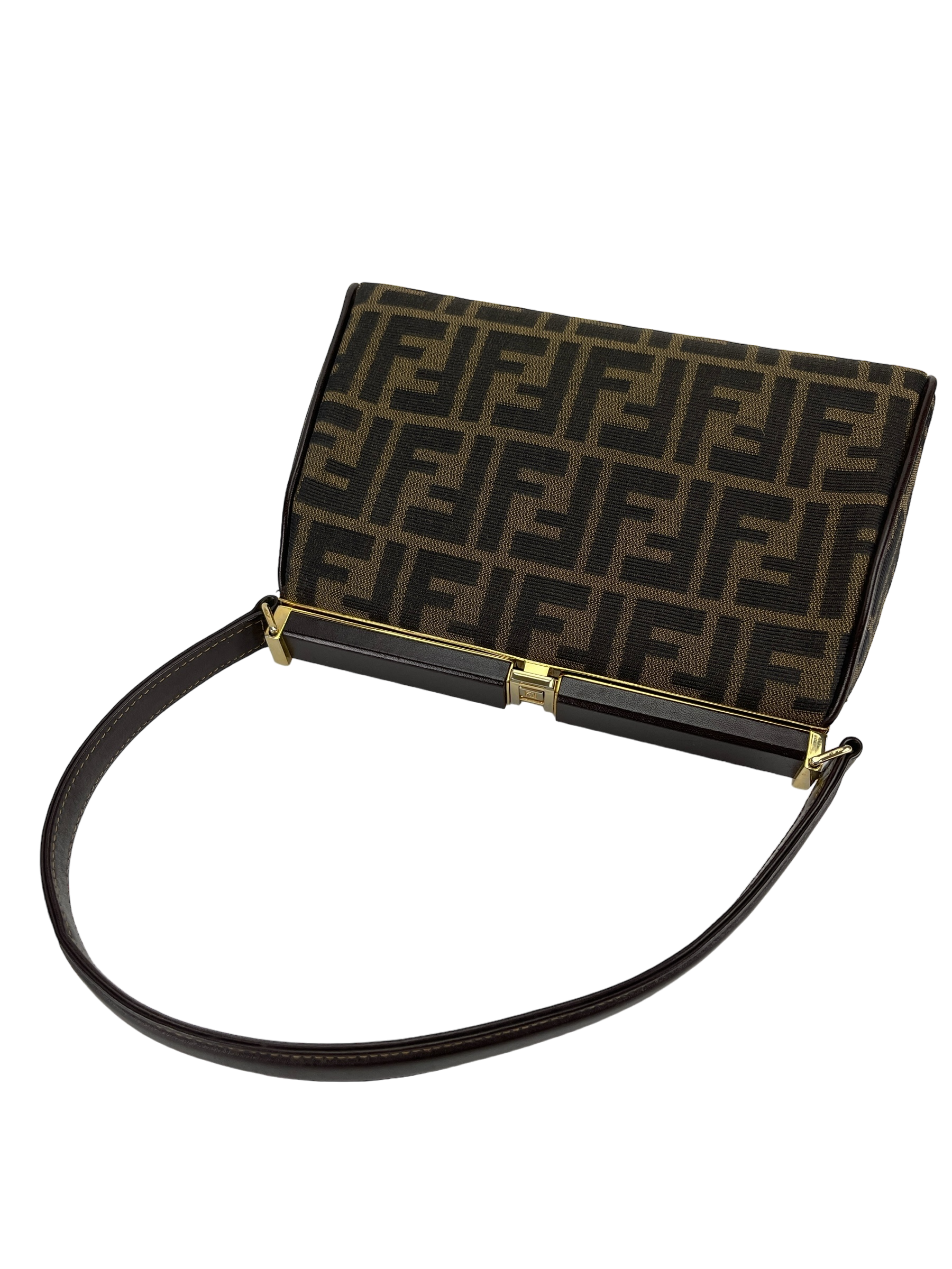 FENDI - Zucca Canvas Top Handle Bag Canvas Handbag