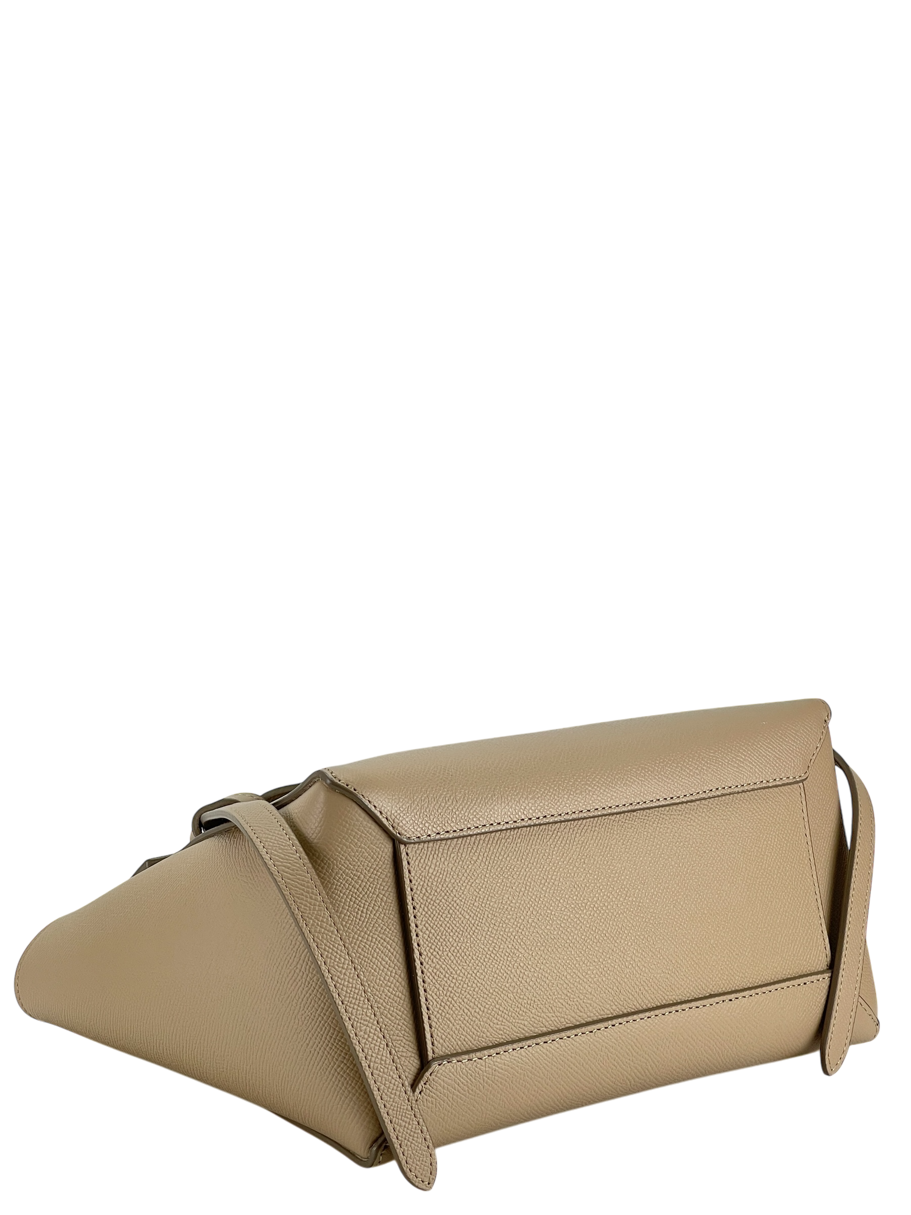 CELINE - Light taupe Mirco Leather 2way Handbag
