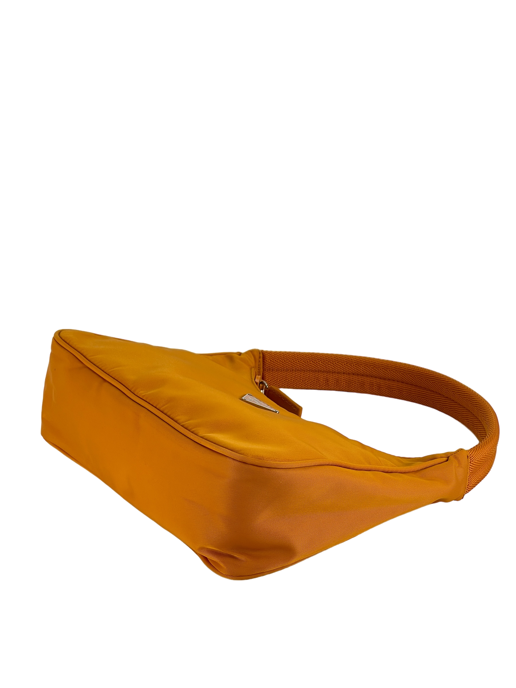 PRADA - Orange Nylon Hobo Bag