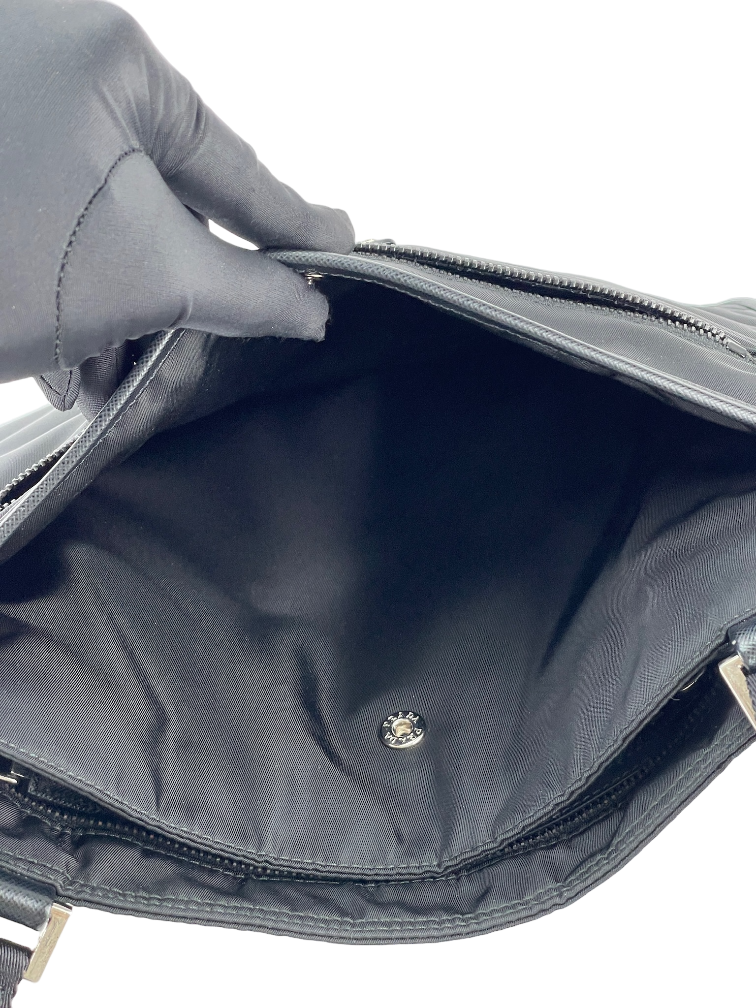 PRADA - Black Nylon Messager Bag