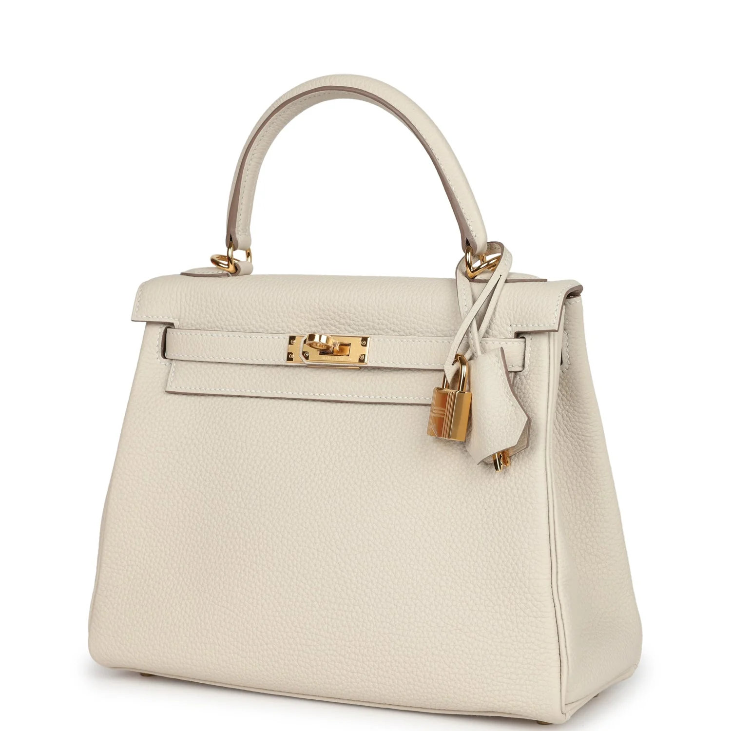 Hermes Kelly Retourne 25 Craie Togo Gold Hardware