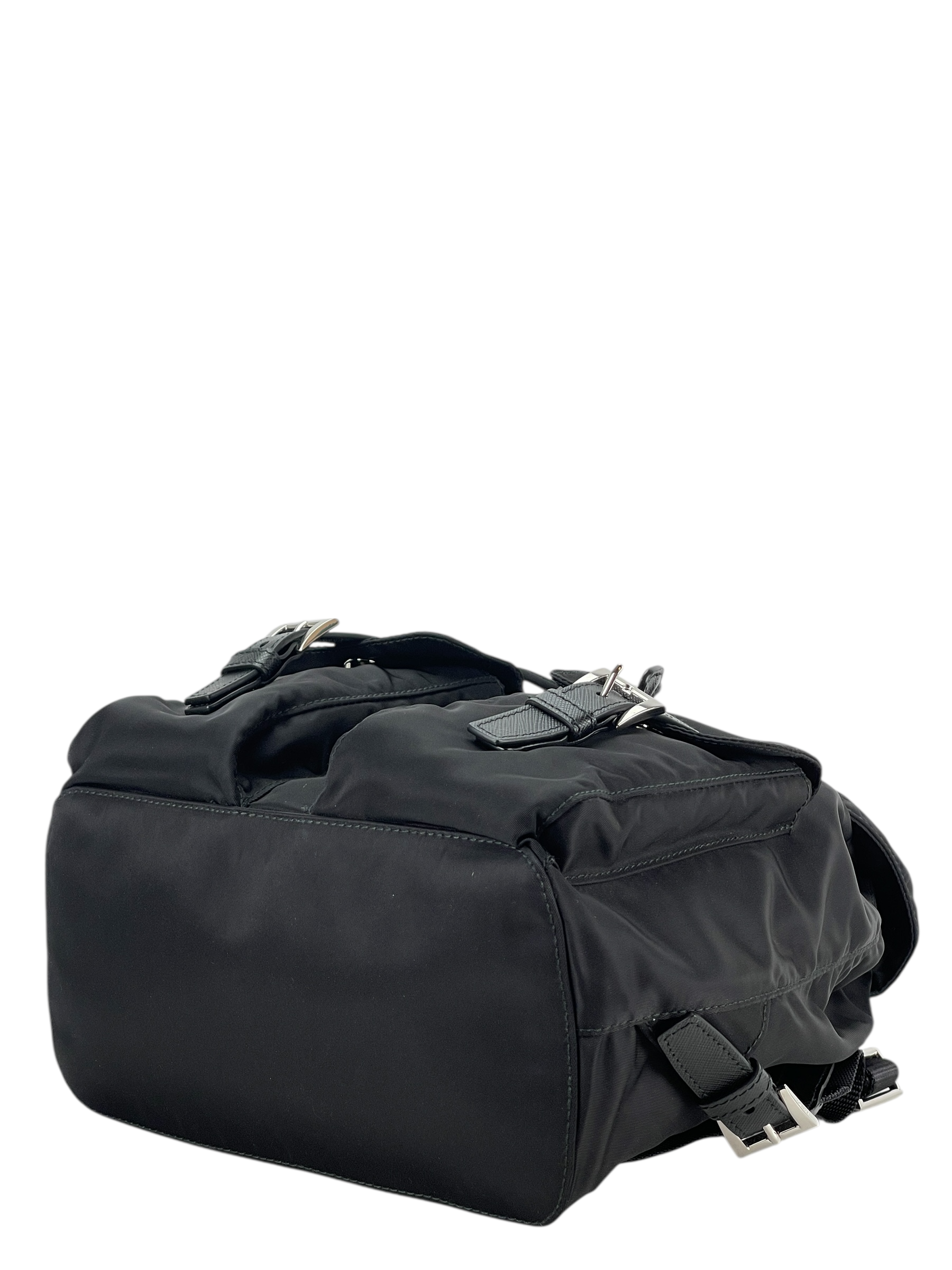 PRADA - Black Re-Nylon Backbag Small