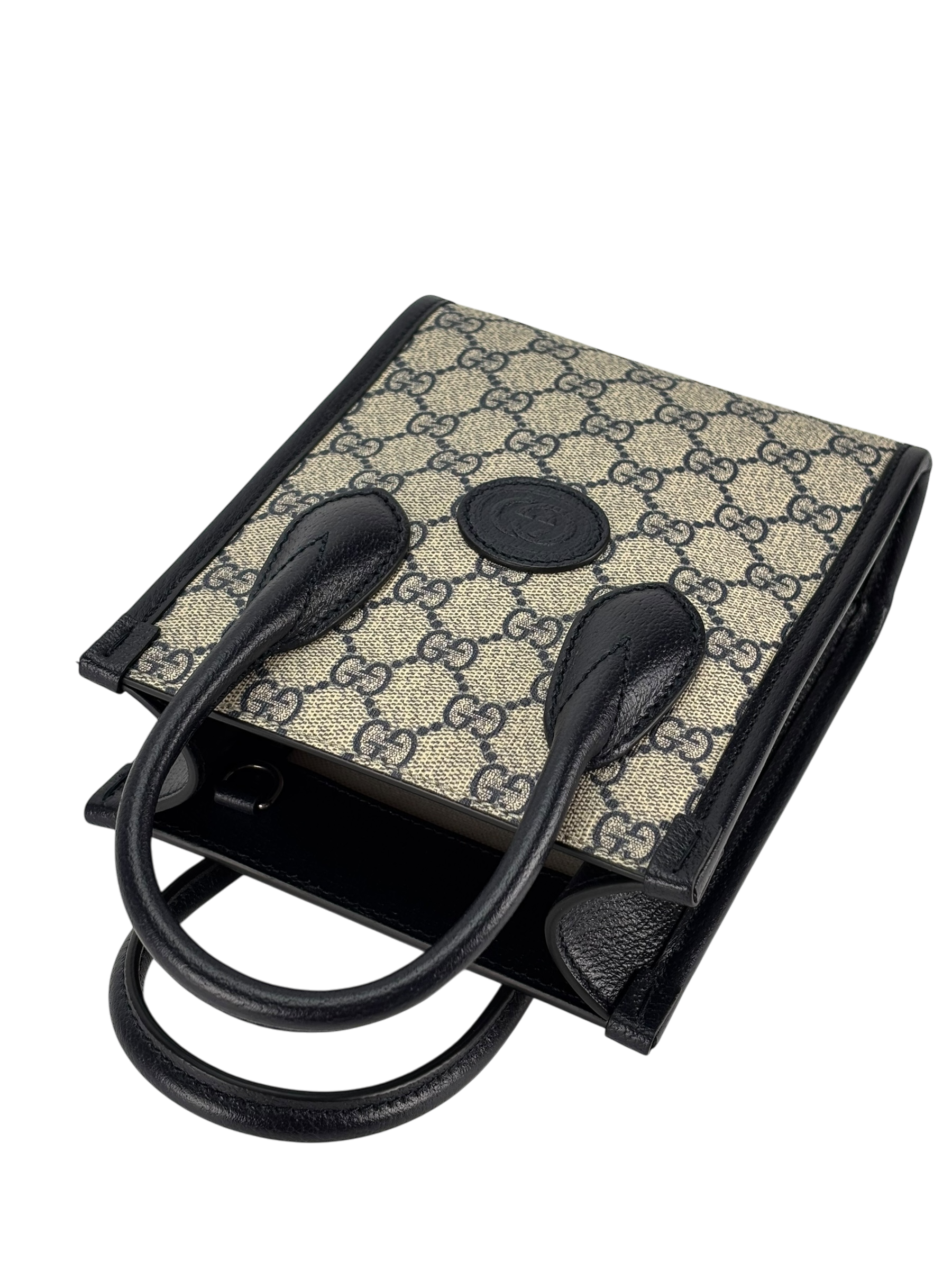 GUCCI - Mini GG Supreme Interlocking Tote Bag