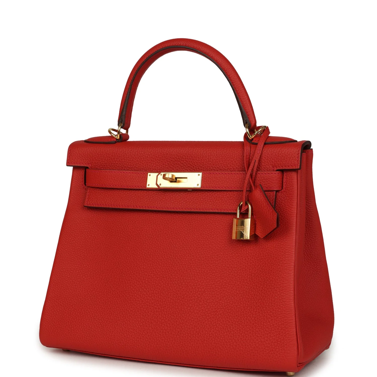 Hermes Kelly Retourne 28 Geranium Togo Gold Hardware