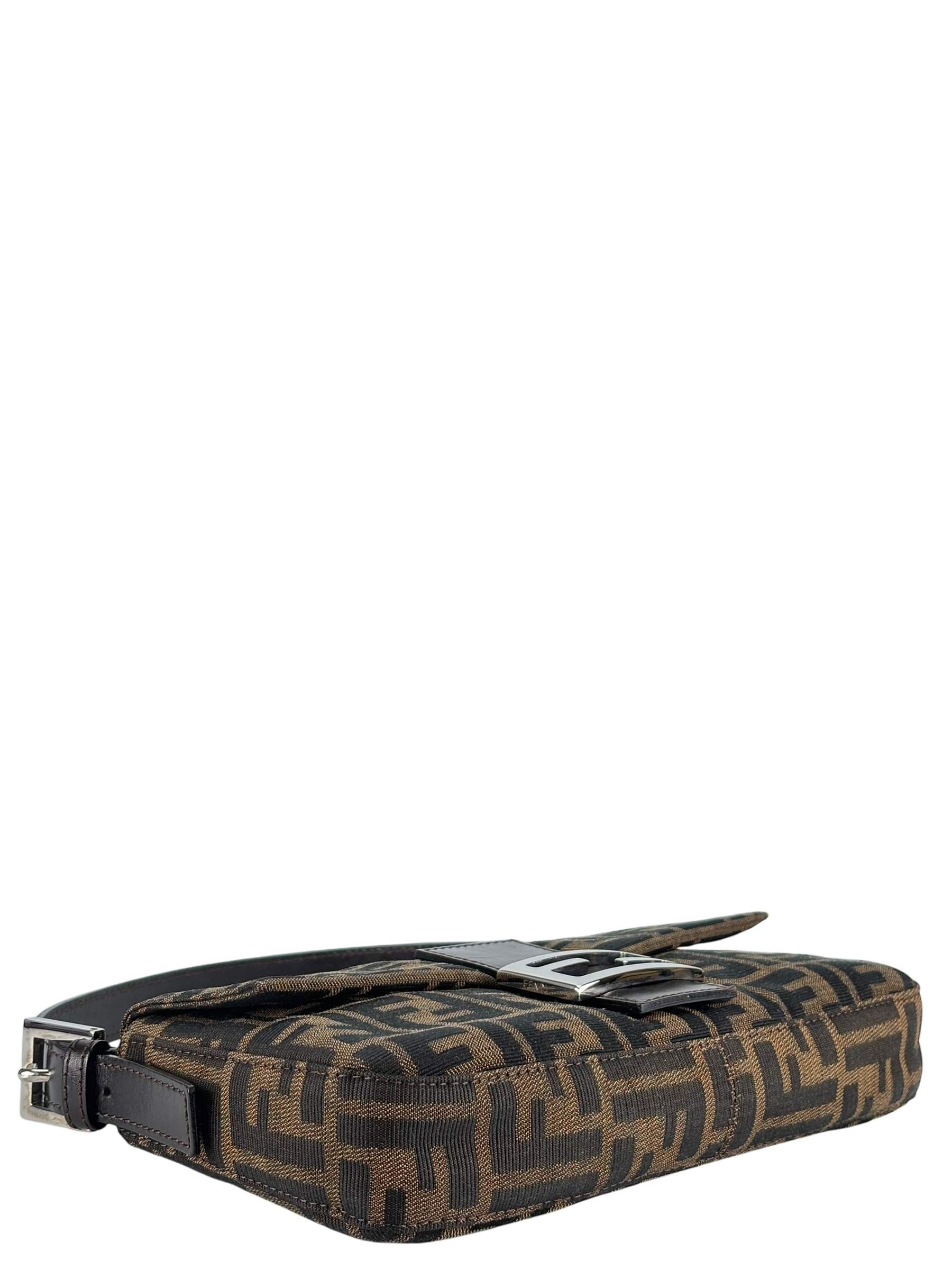 FENDI - Brown Zucca Baguette Shoulder Bag