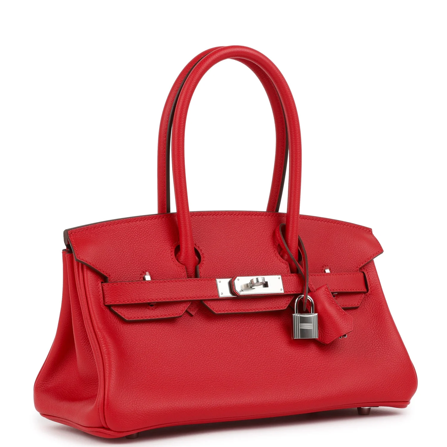Hermes Shoulder Birkin Light 29 Rouge Radieux Evercolor Palladium Hardware