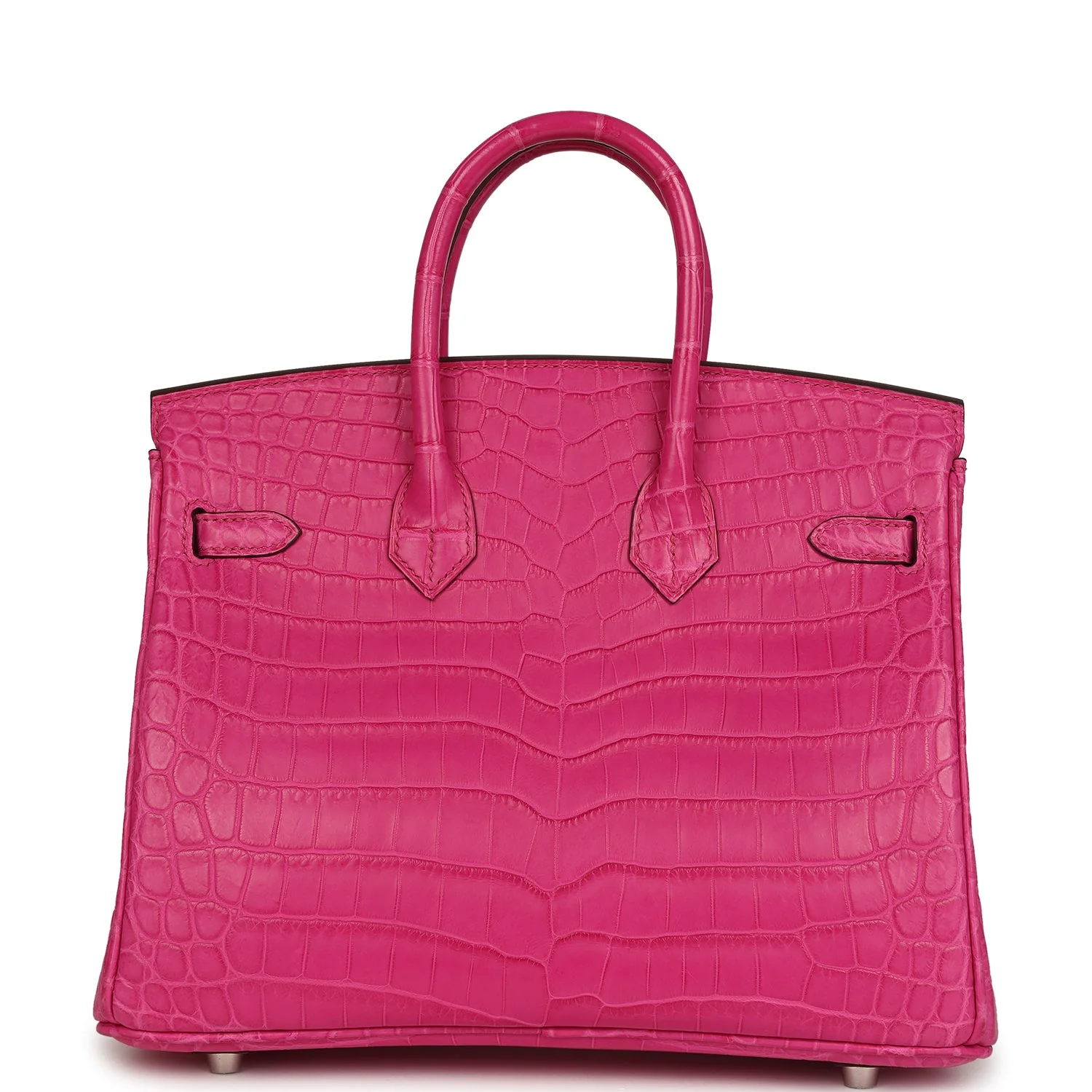 Hermes Birkin 25 Rose Shocking Matte Niloticus Crocodile Palladium Hardware