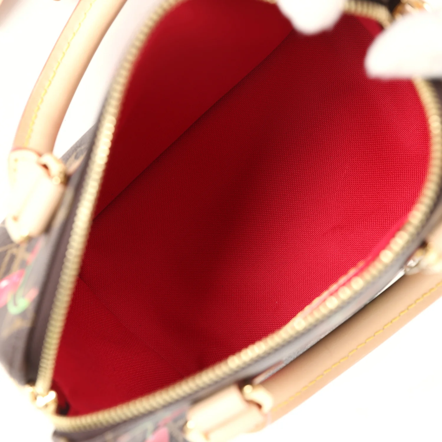 Louis Vuitton X Takashi Murakami Cerises Speedy Bandouliere 20 Bag Brown Cherry Monogram Gold Hardware