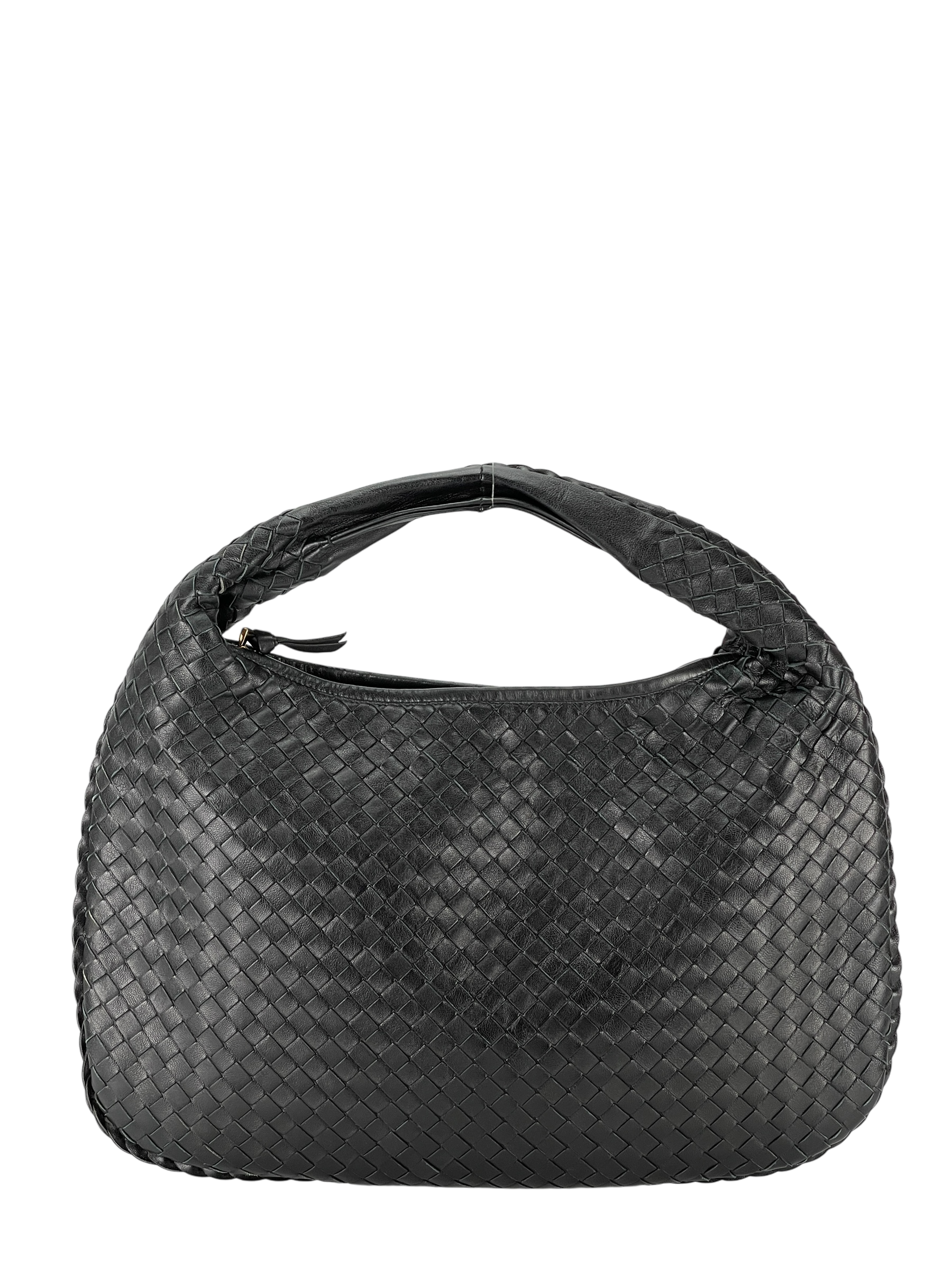 BOTTEGA VENETA - Intrecciato Hobo Bag Black Calfskin