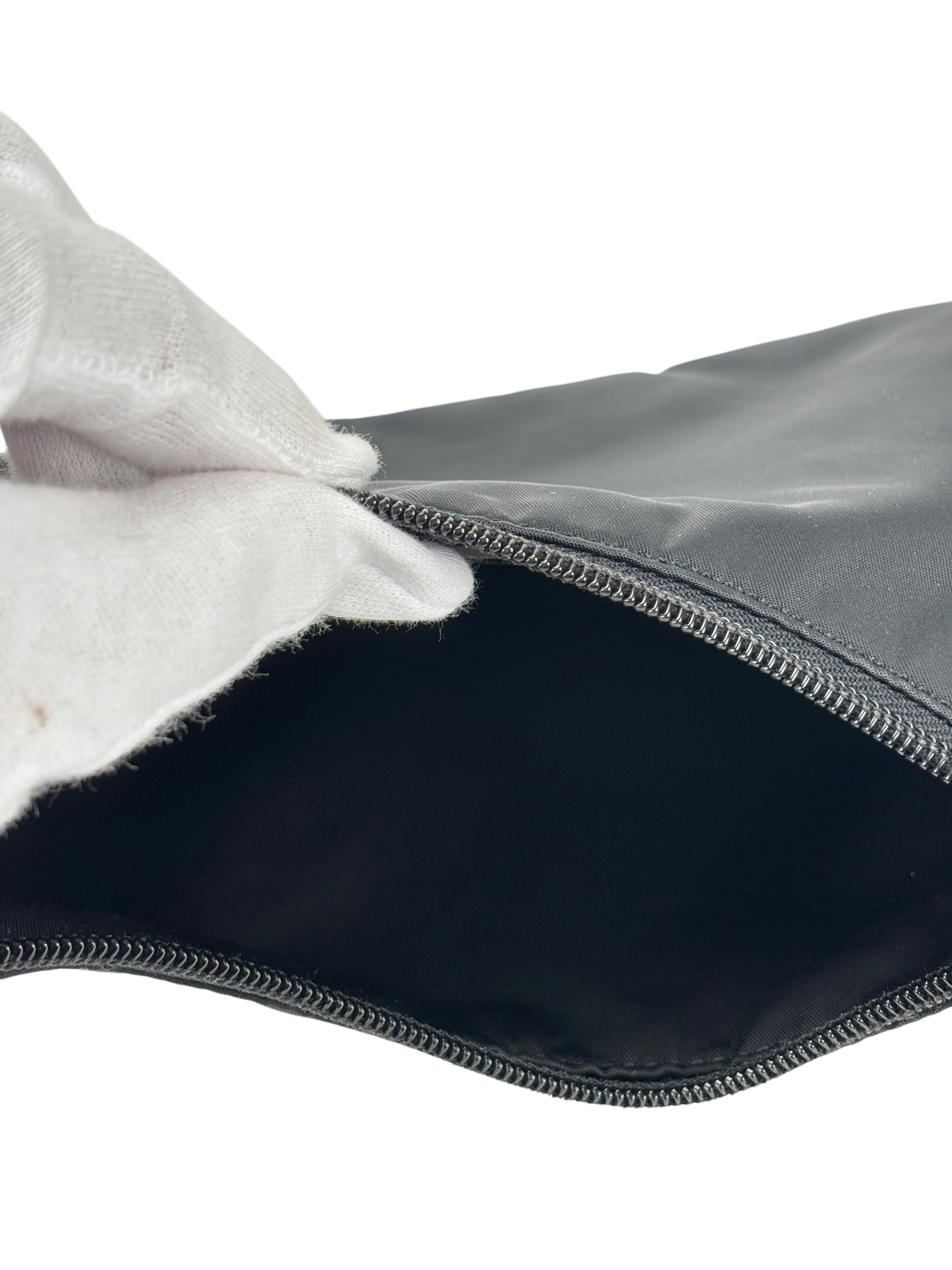 PRADA - Black Nylon Hobo Bag