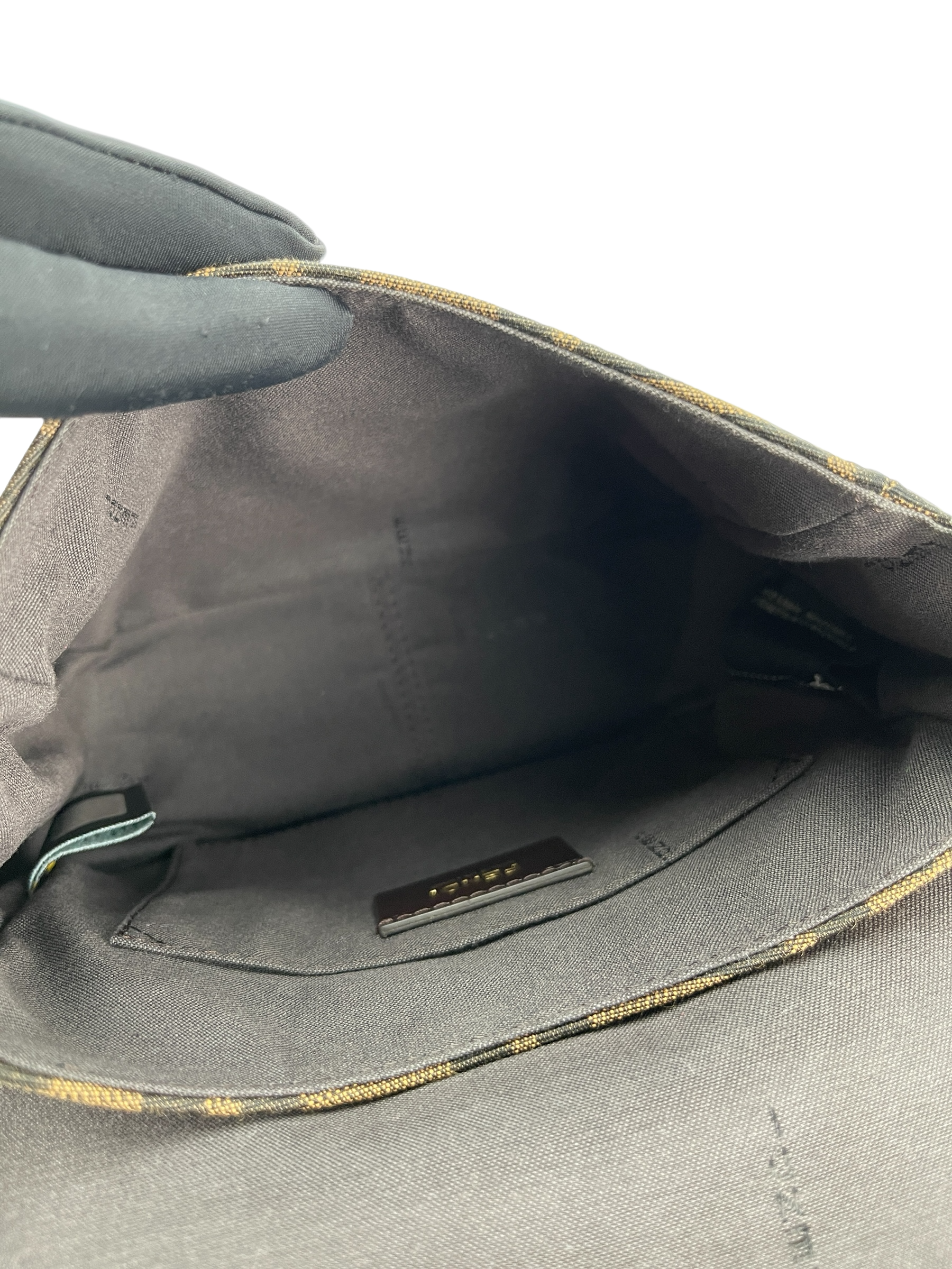 FENDI - Brown Zucca Canvas Crossbody Bag