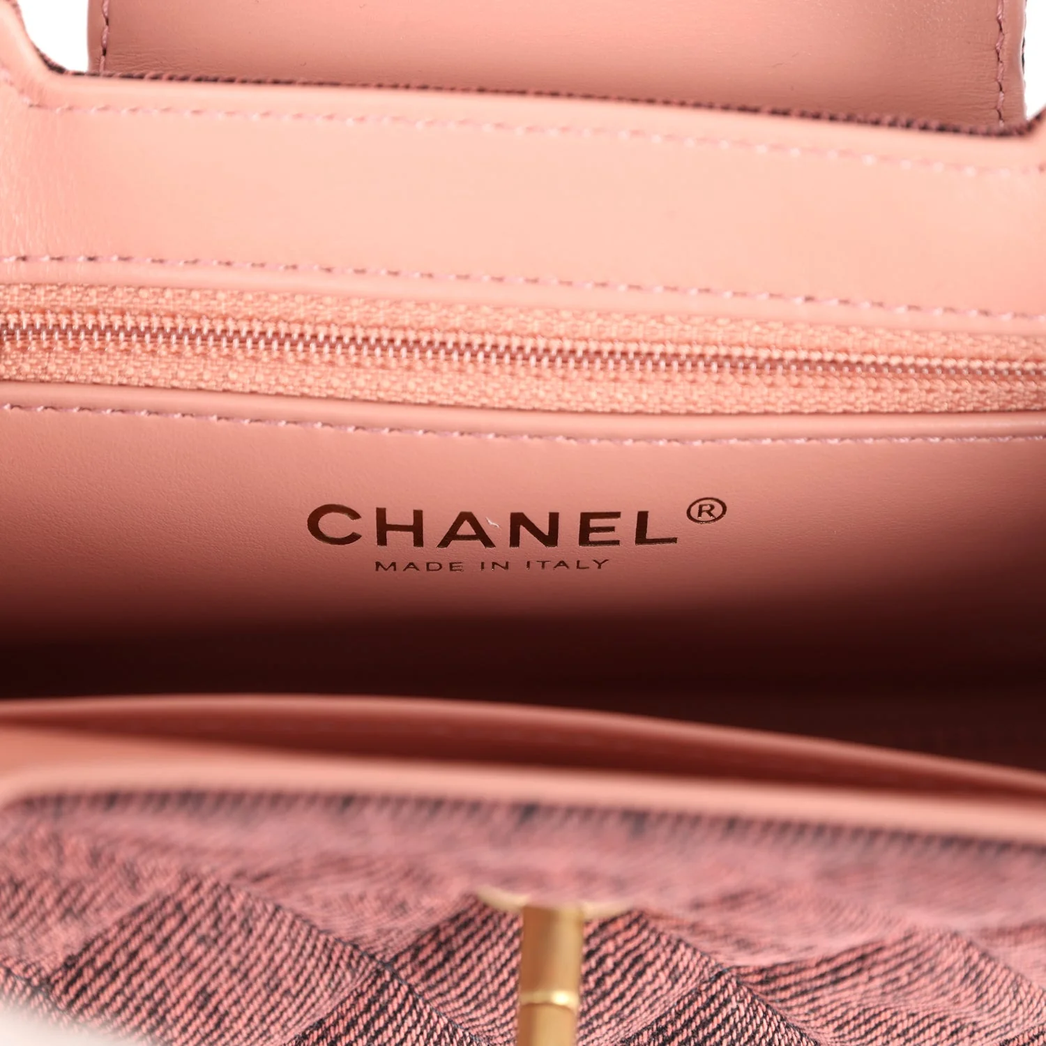 Chanel Small Kelly Shopper Pink Washed Denim Brushed Gold Hardware